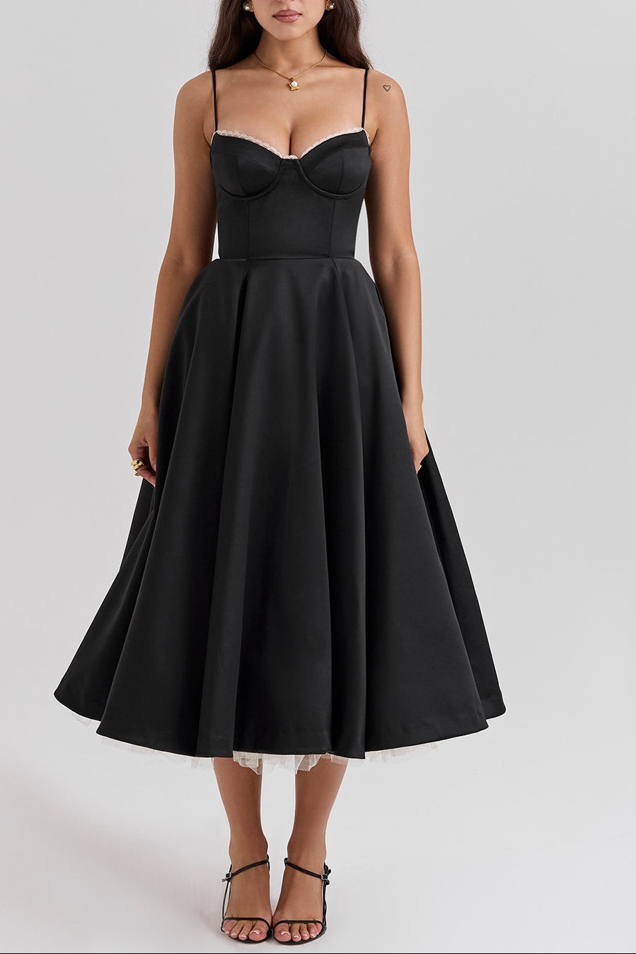 Molly Midi Dress in maroon ICYBOO