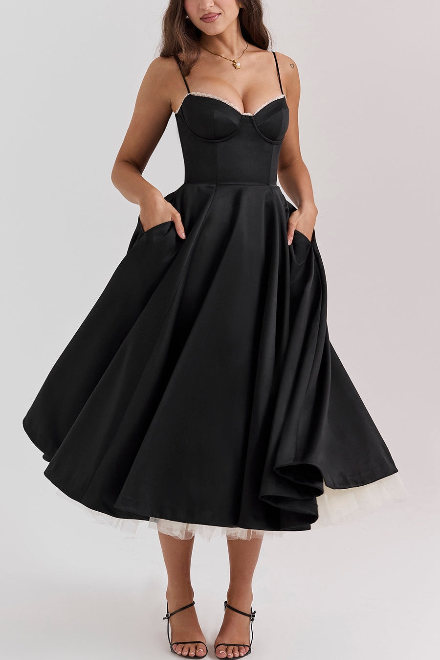 Molly Midi Dress in maroon ICYBOO