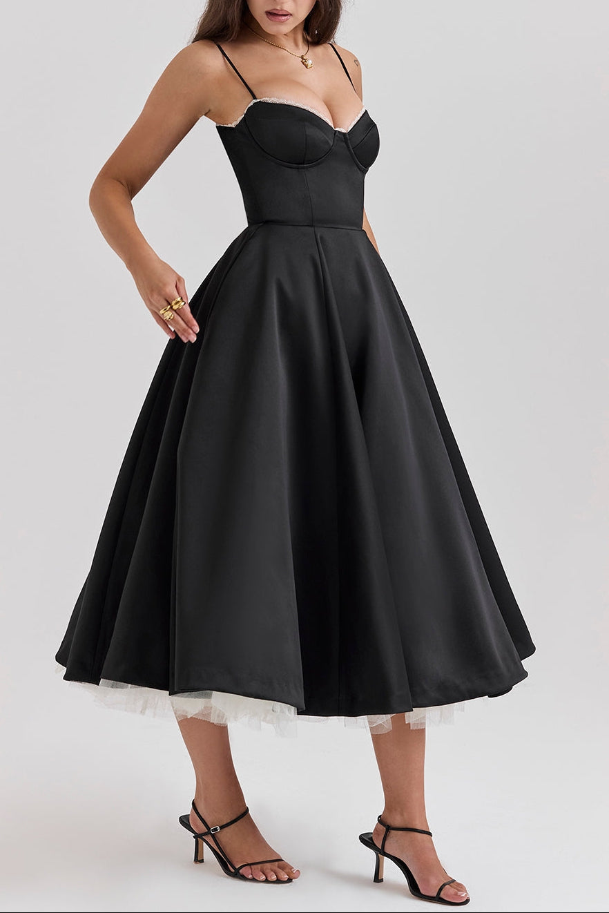 Molly Midi Dress in maroon ICYBOO