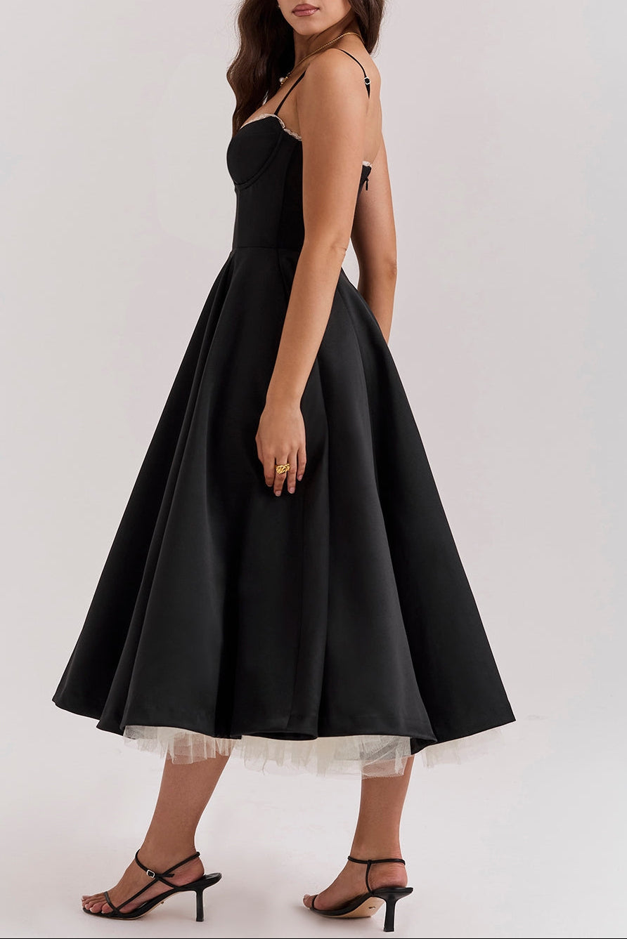 Molly Midi Dress in maroon ICYBOO