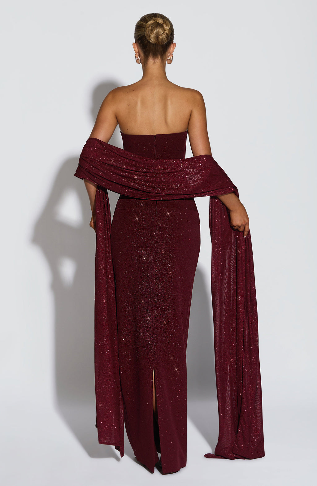 Pandora Maxi Dress in Wine ICYBOO