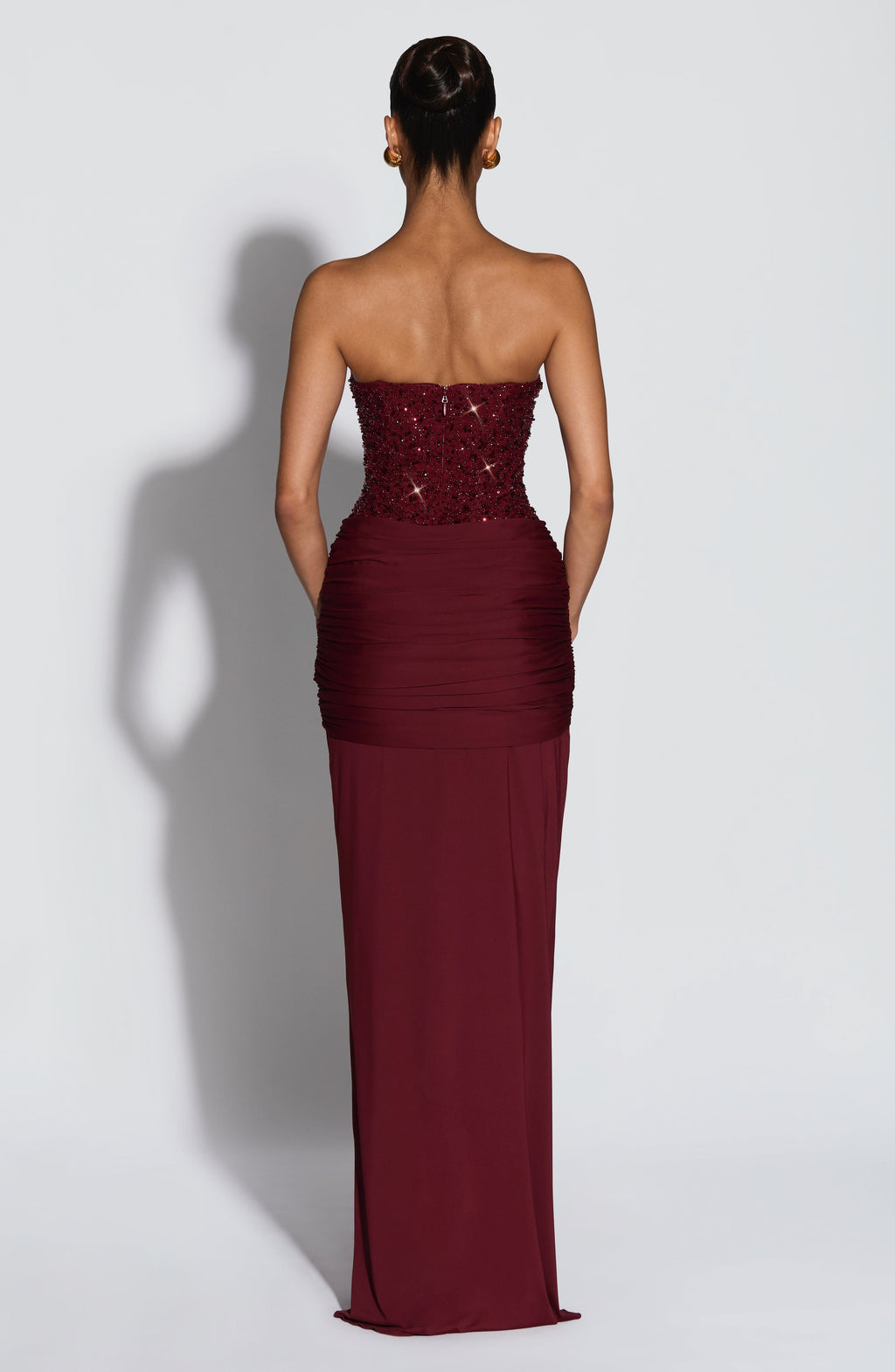Velvet Flame Strapless Gown ICYBOO