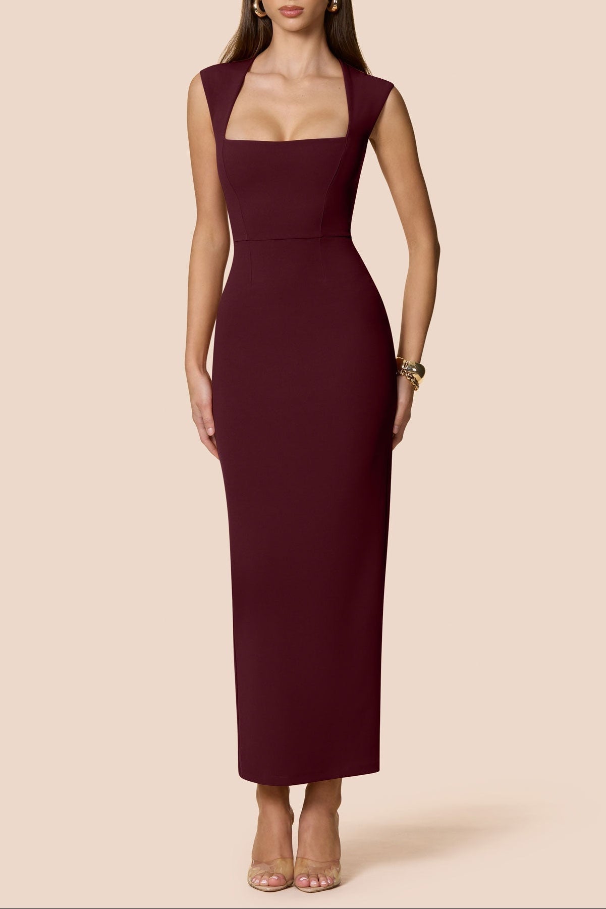 Helena Maxi Dress in Wine ICYBOO