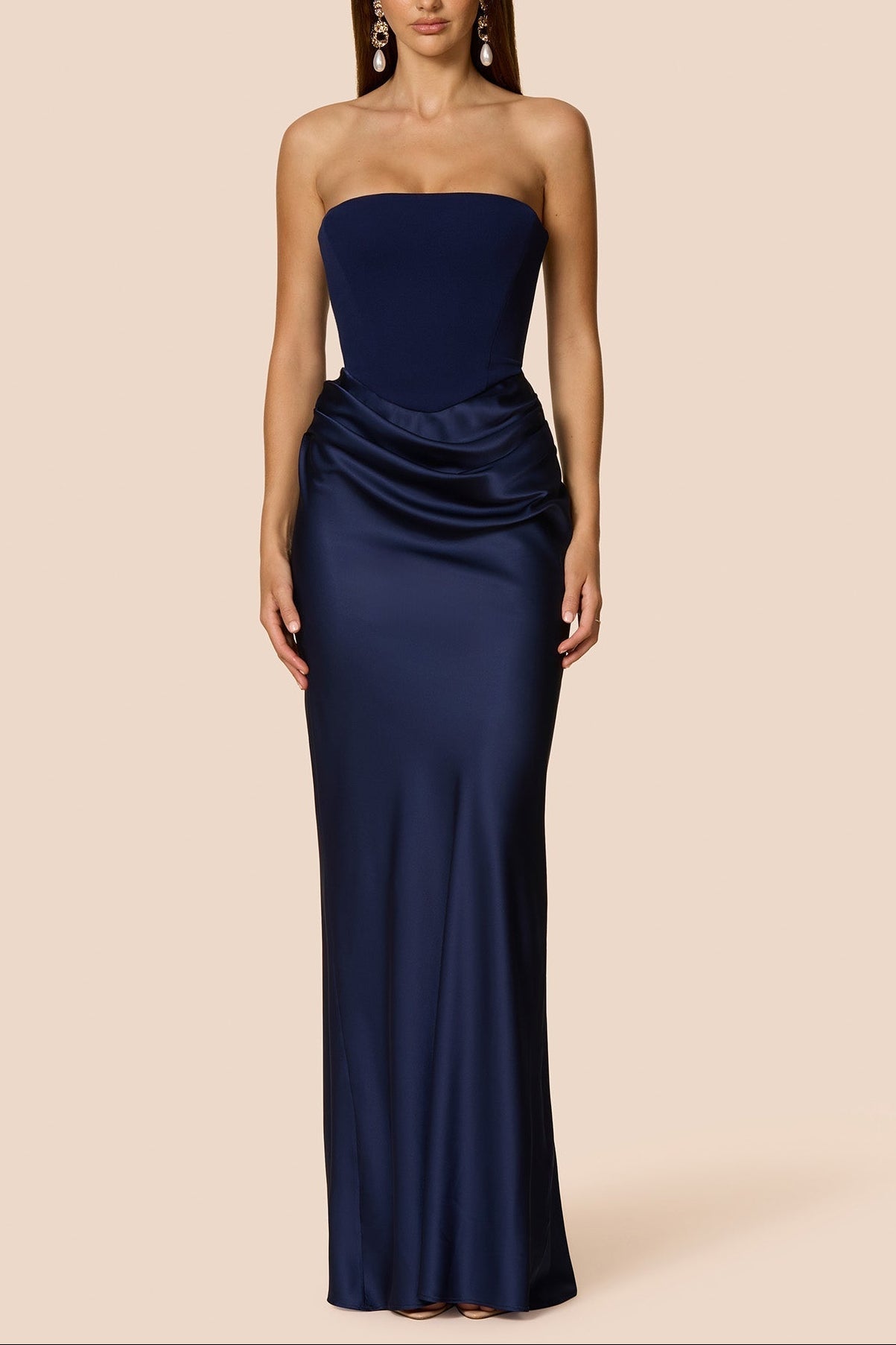 Mary Angela Maxi Gown in NavyBlue ICYBOO