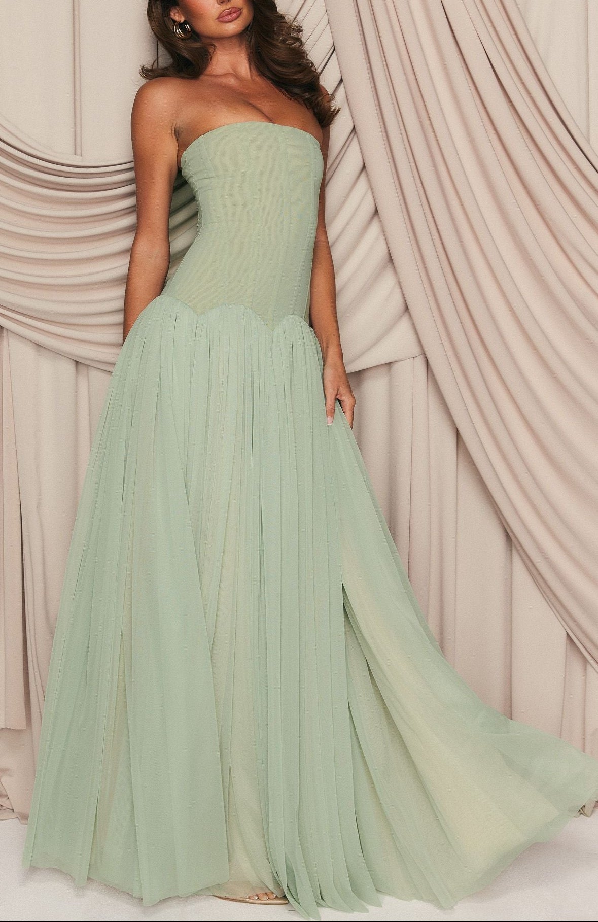 Aria Mint Maxi Dress ICYBOO