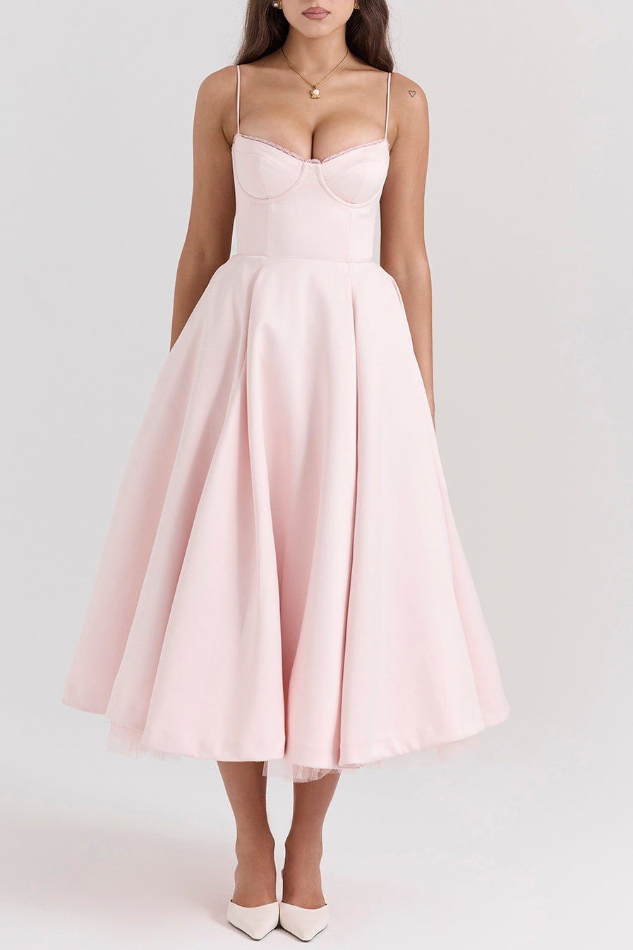 Molly Midi Dress in BabyPink ICYBOO
