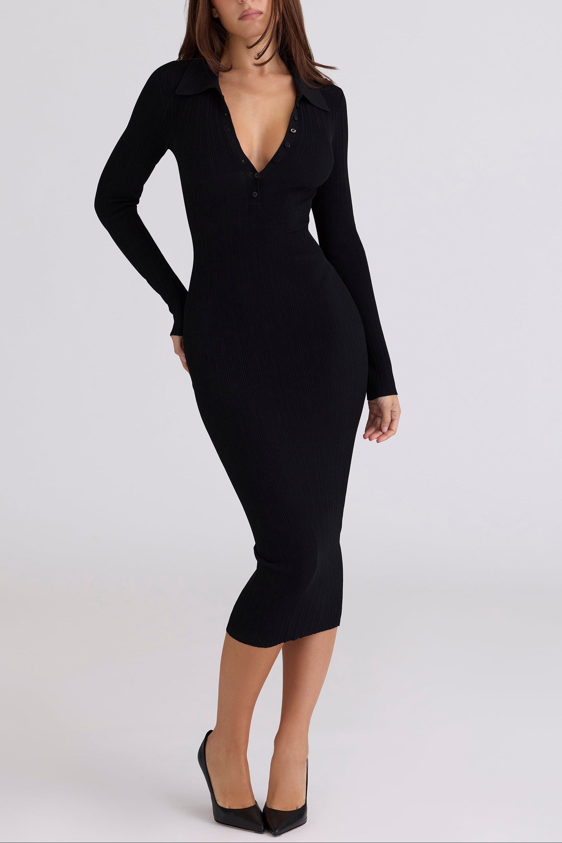 Audrey Ribbed Midi Dress ICYBOO