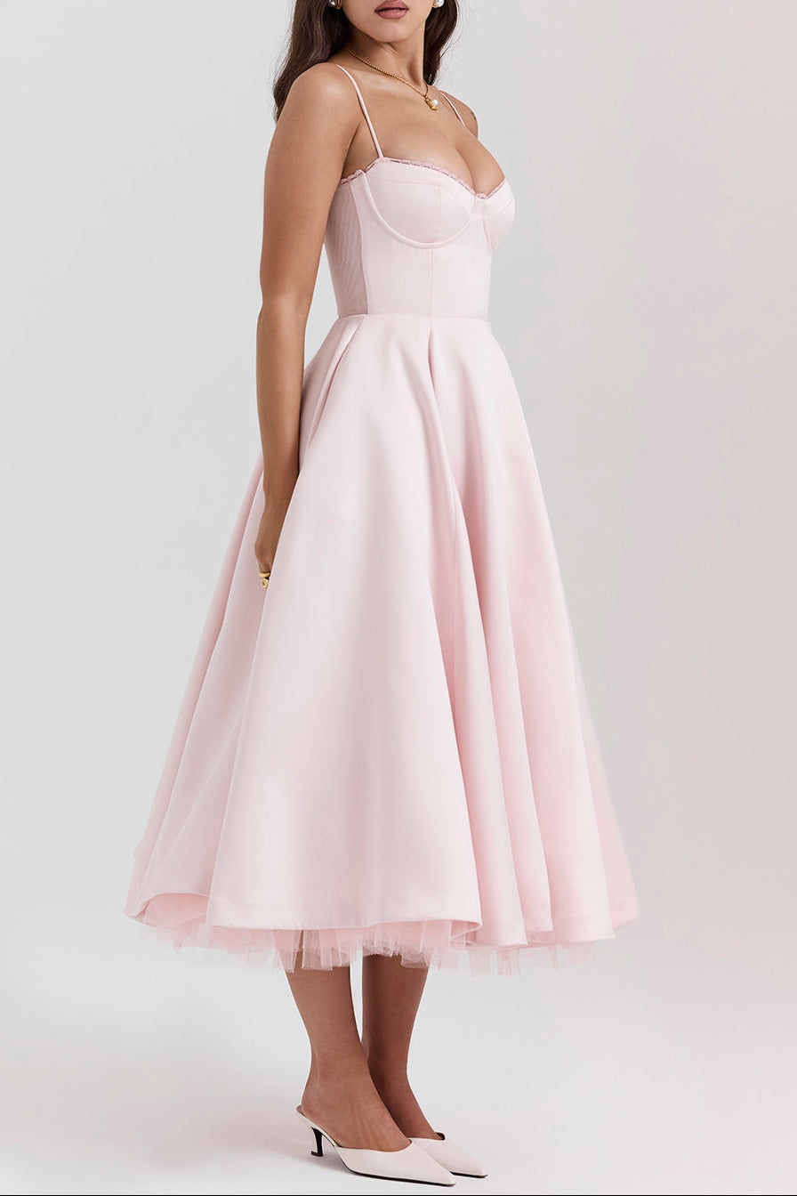 Molly Midi Dress in maroon ICYBOO