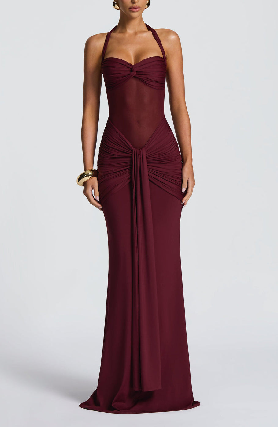 Carla Meshplay Maxi Dress - Black ICYBOO