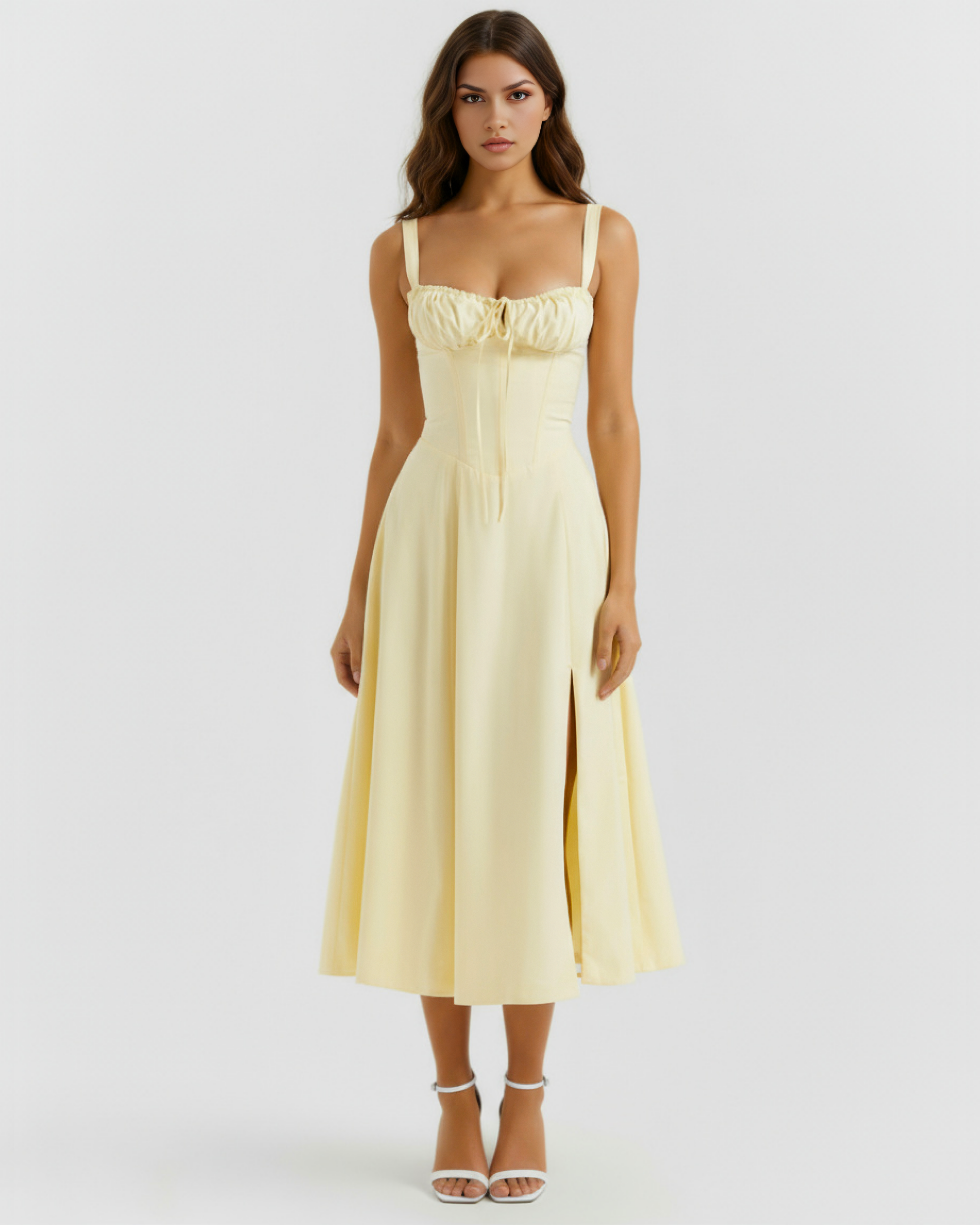 Dress | Buttercup Stretch Cotton, Corseted Bodice, Garden Parties & Dates ICYBOO