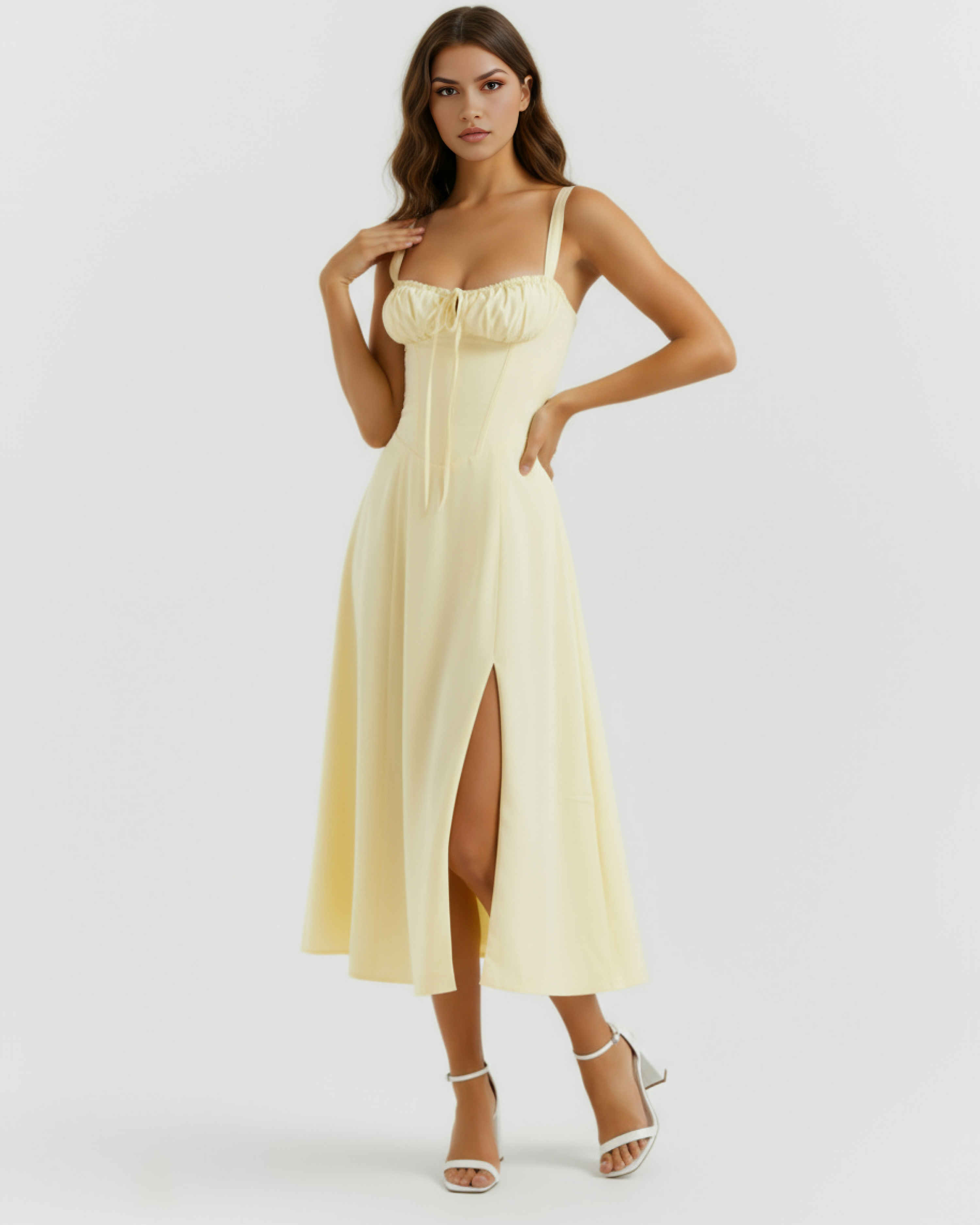 Dress | Buttercup Stretch Cotton, Corseted Bodice, Garden Parties & Dates ICYBOO