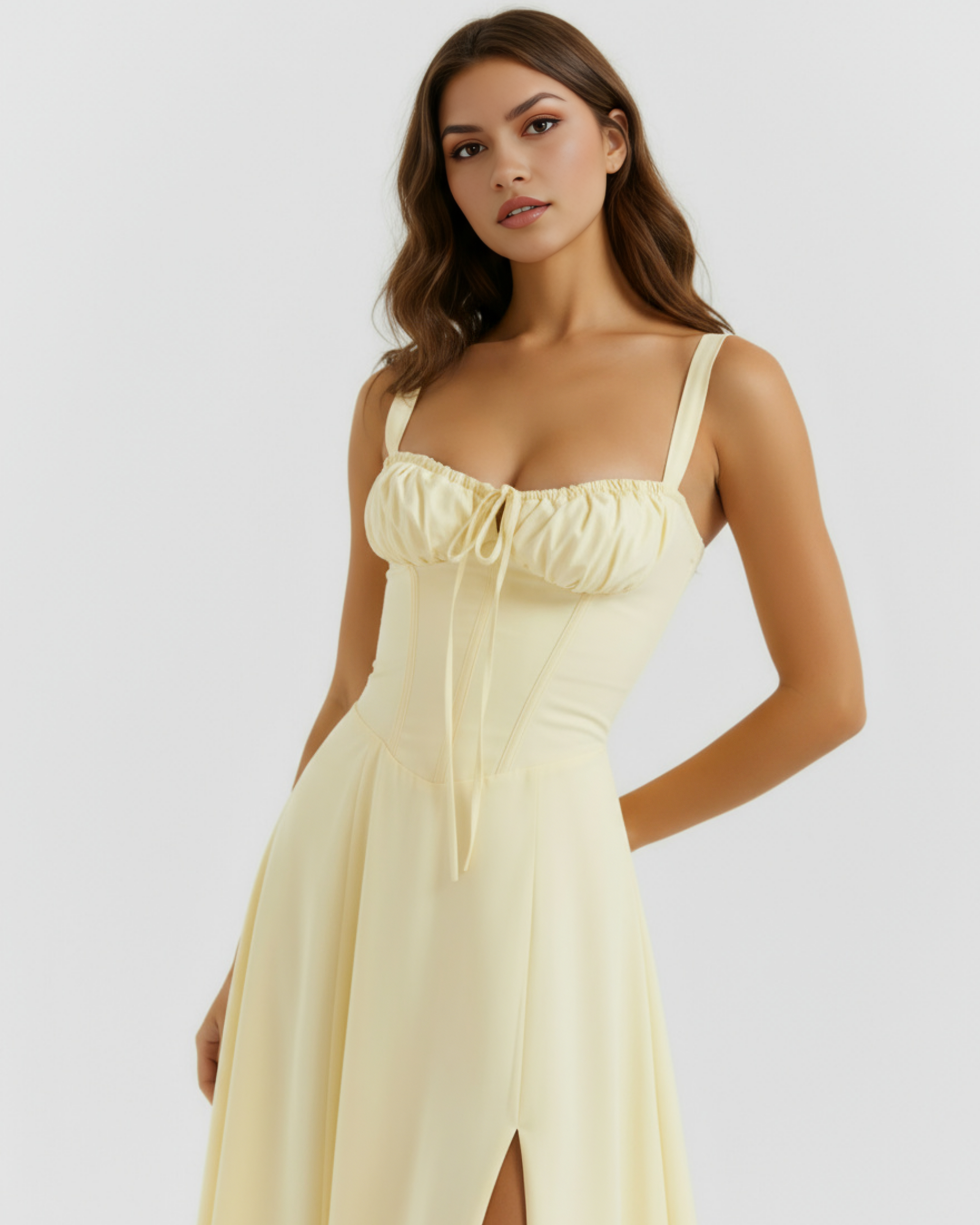 Dress | Buttercup Stretch Cotton, Corseted Bodice, Garden Parties & Dates ICYBOO