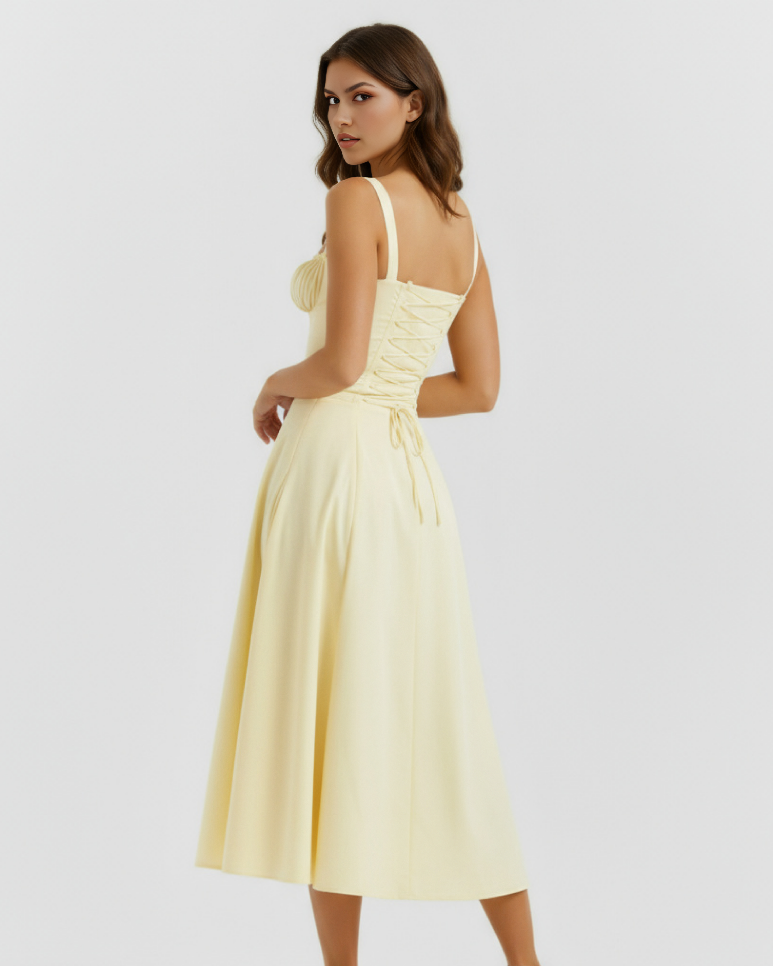 Dress | Buttercup Stretch Cotton, Corseted Bodice, Garden Parties & Dates ICYBOO