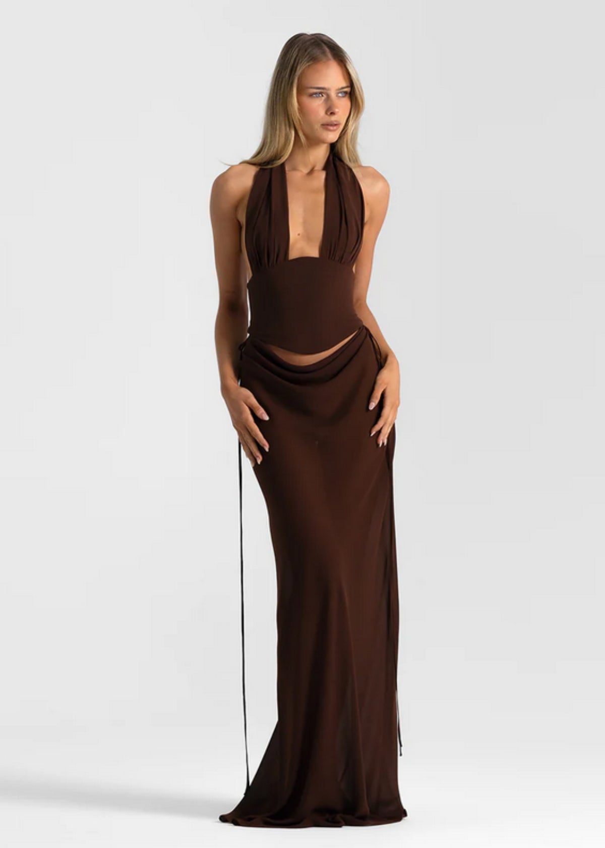 Espresso Bronte Top and Allira Skirt Set ICYBOO