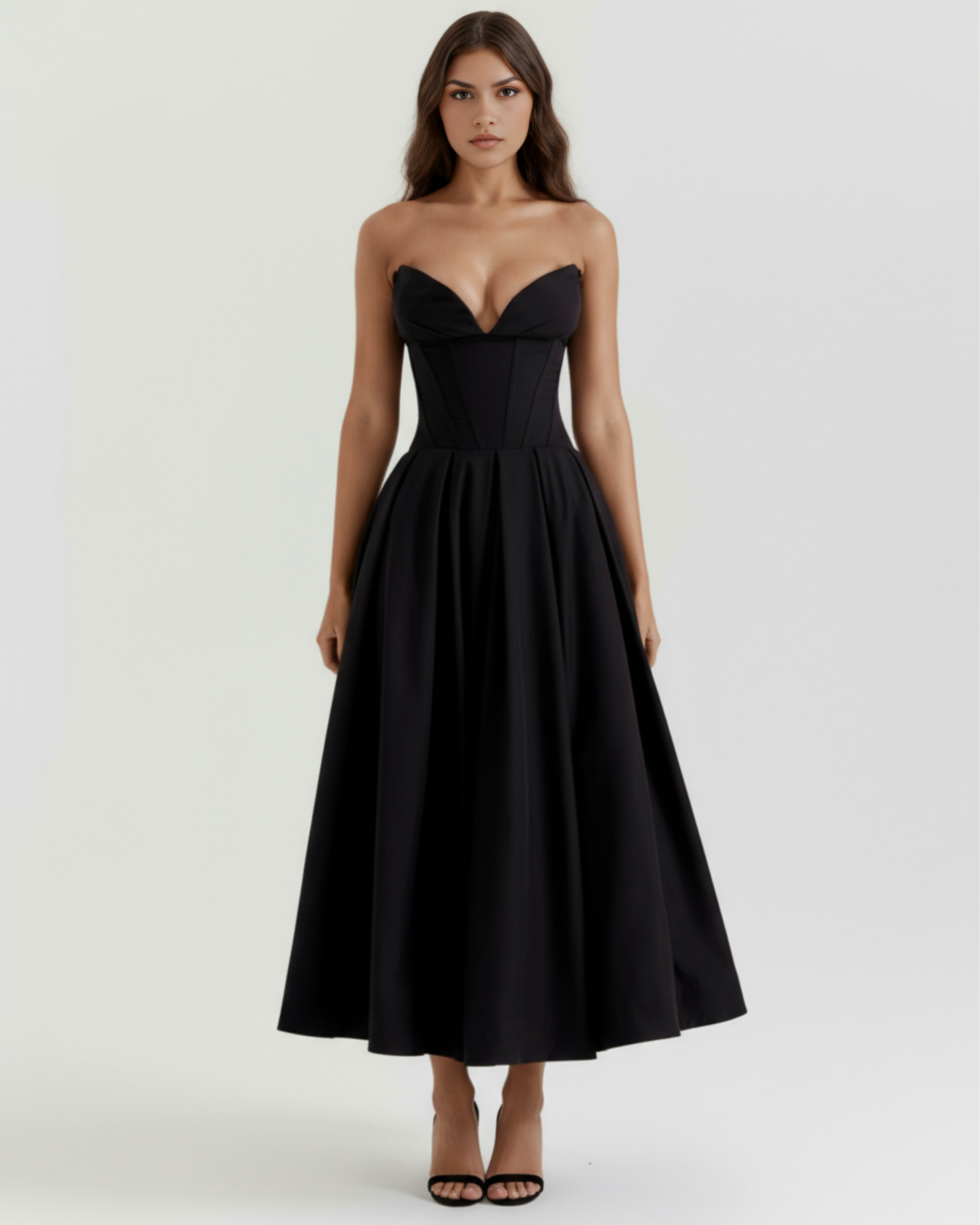 Dress | Feminine Sculpted Bodice, Voluminous Skirt, Special Occasions ICYBOO
