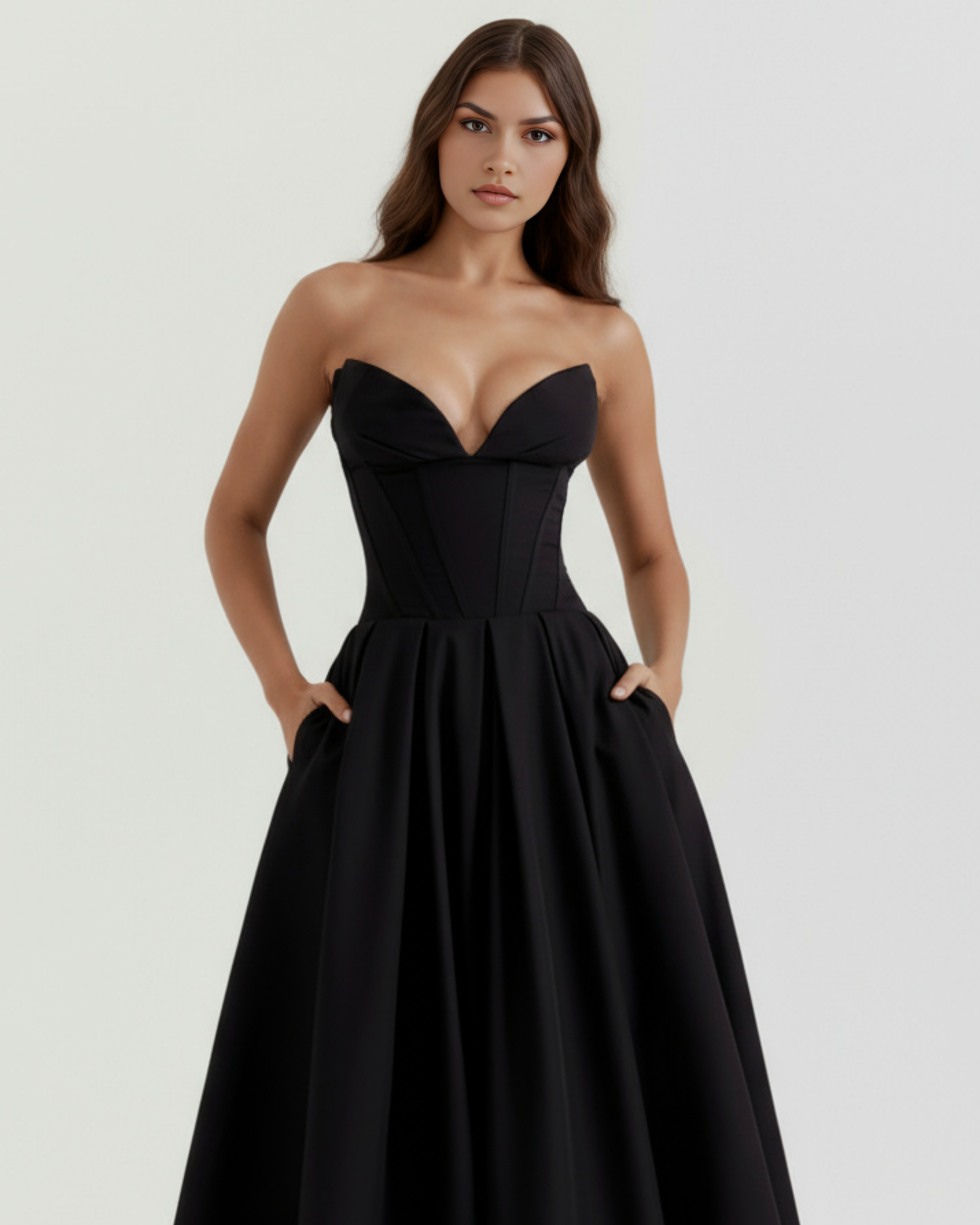 Dress | Feminine Sculpted Bodice, Voluminous Skirt, Special Occasions ICYBOO