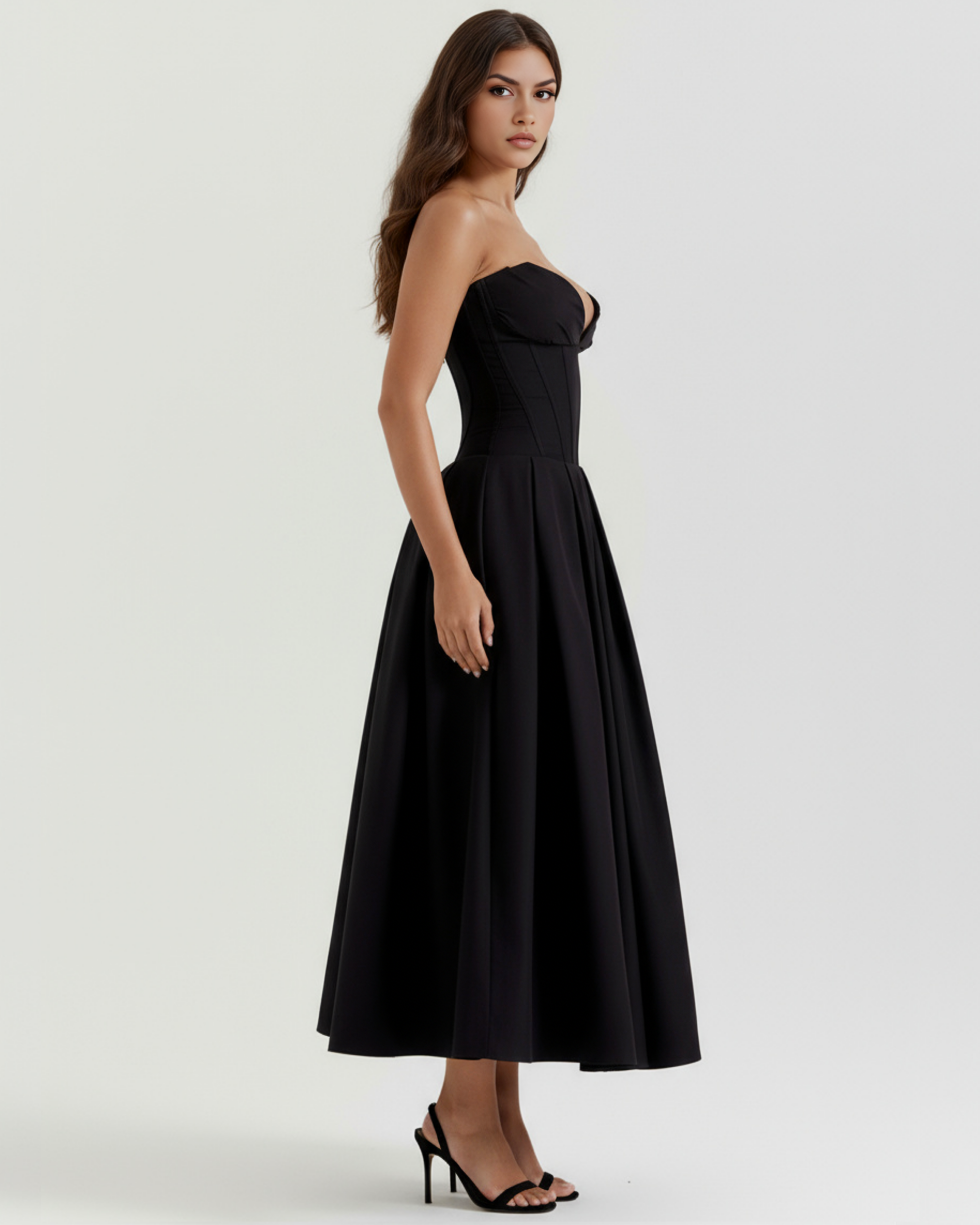 Dress | Feminine Sculpted Bodice, Voluminous Skirt, Special Occasions ICYBOO