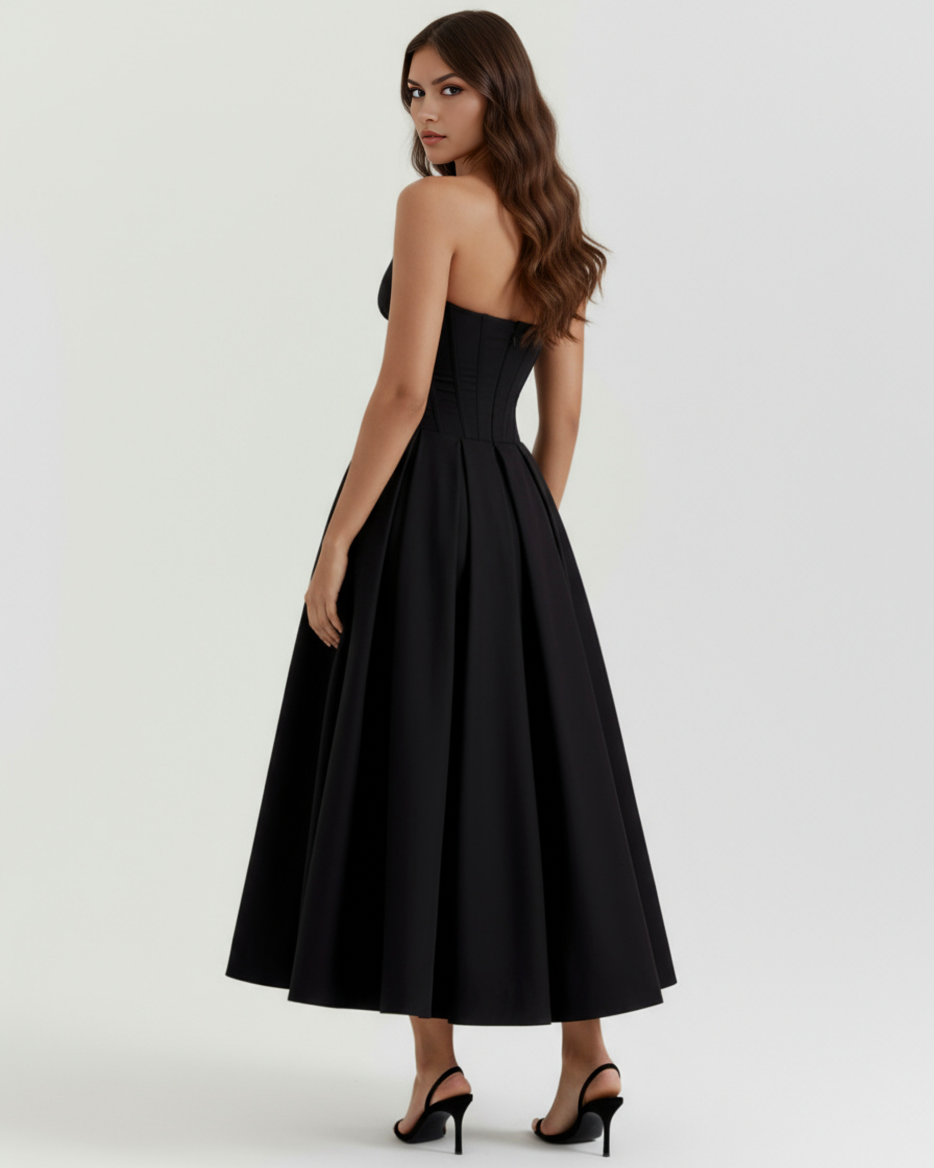 Dress | Feminine Sculpted Bodice, Voluminous Skirt, Special Occasions ICYBOO
