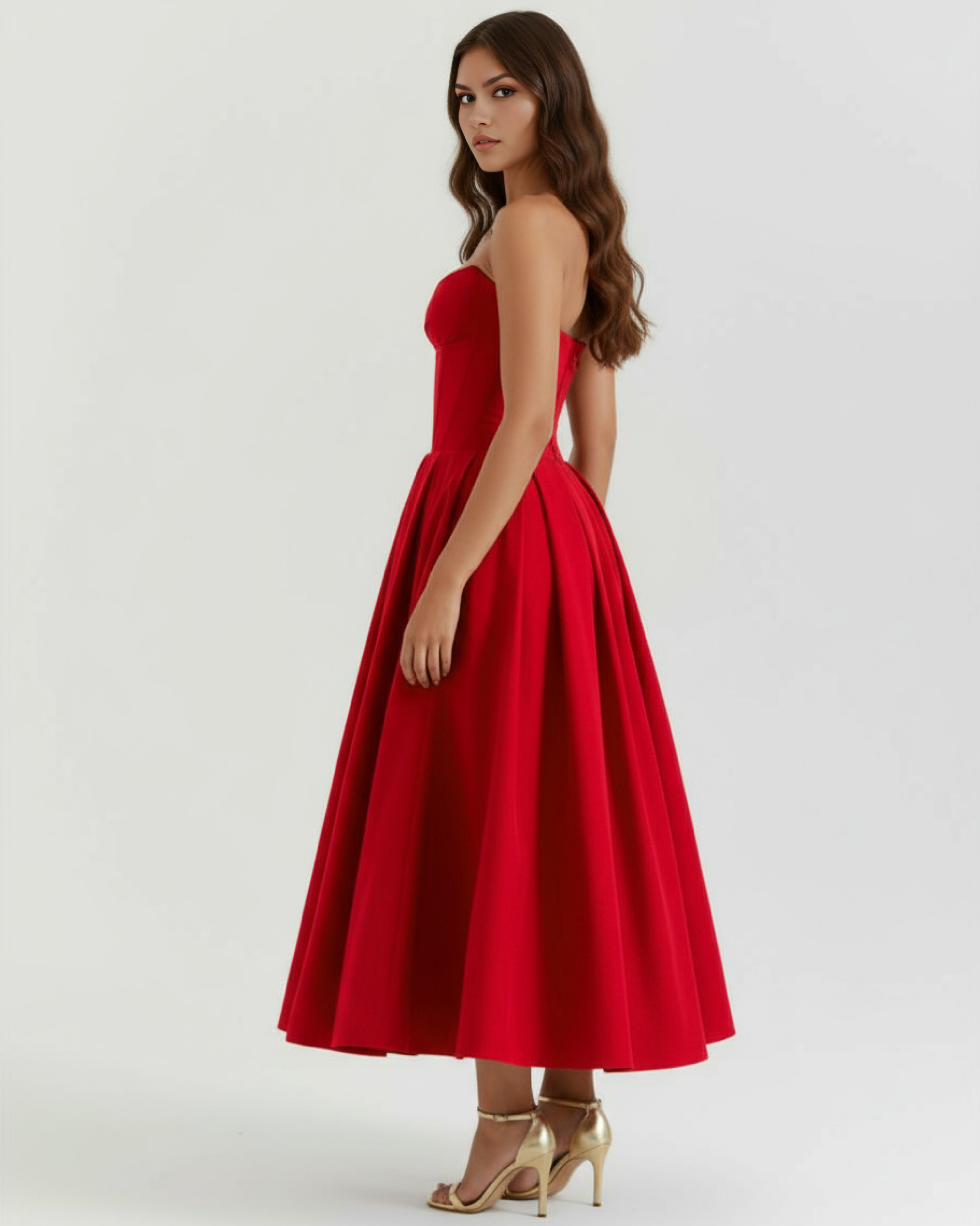 Dress | Feminine Sculpted Bodice, Voluminous Skirt, Special Occasions ICYBOO