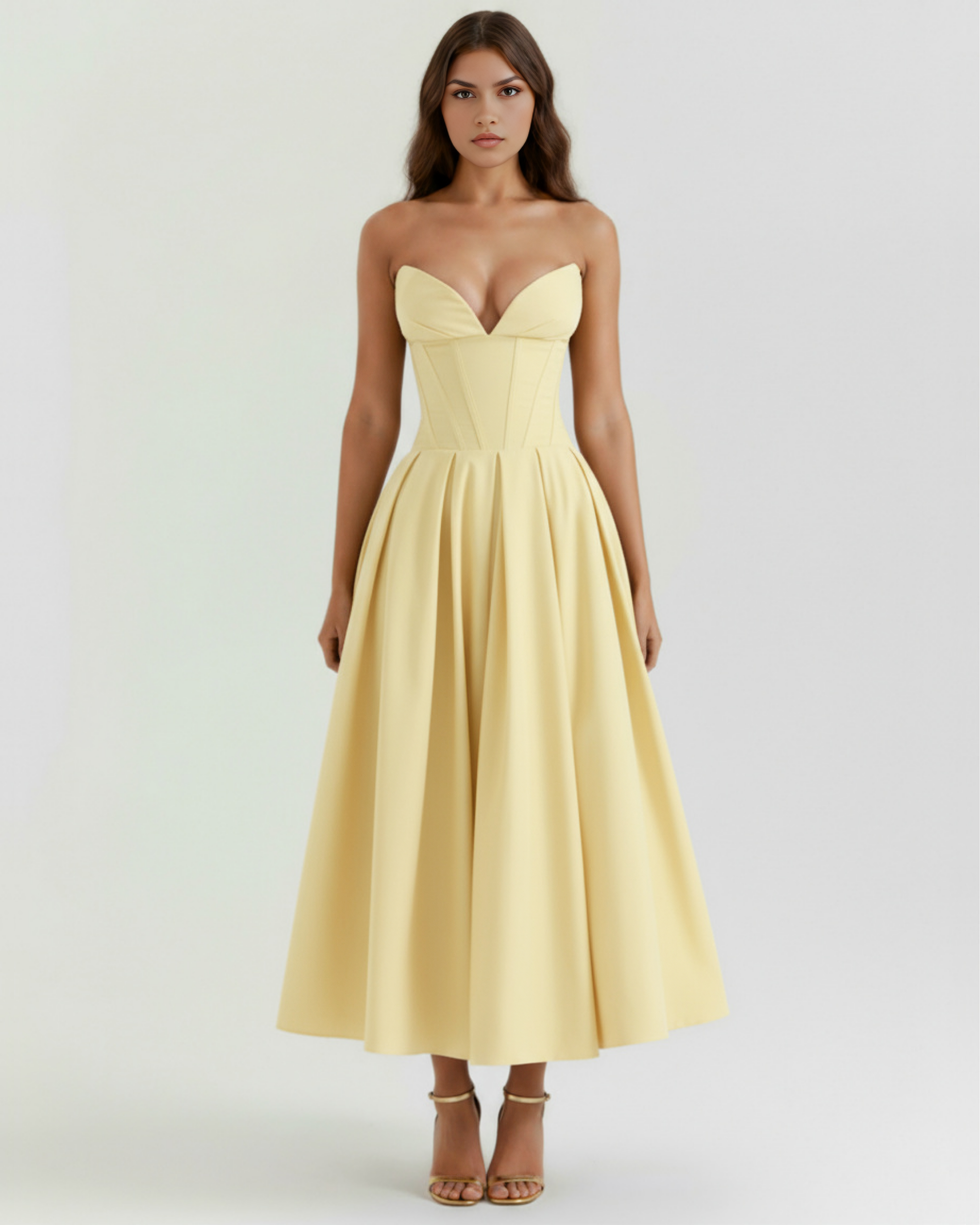 Dress | Feminine Sculpted Bodice, Voluminous Skirt, Special Occasions ICYBOO
