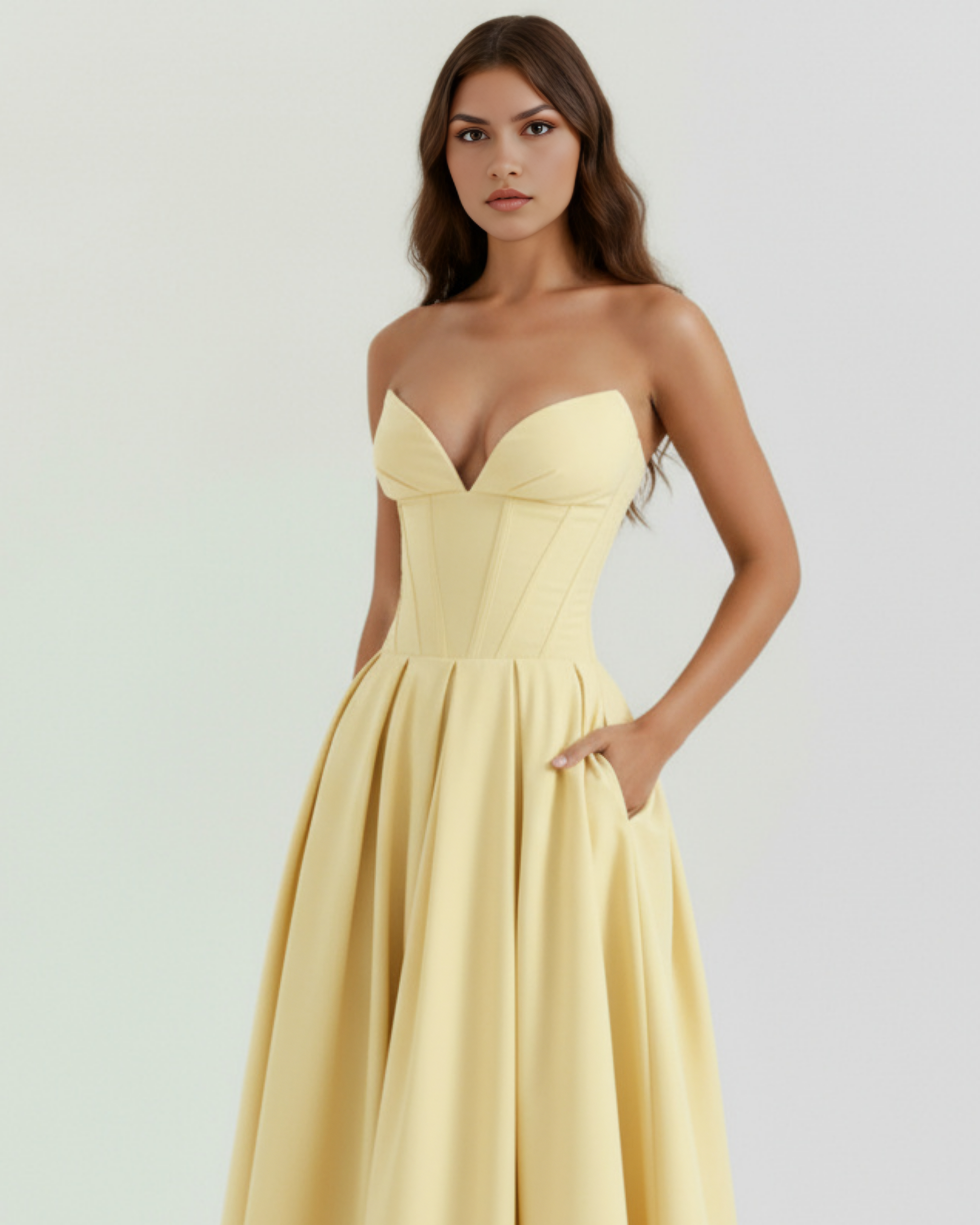 Dress | Feminine Sculpted Bodice, Voluminous Skirt, Special Occasions ICYBOO