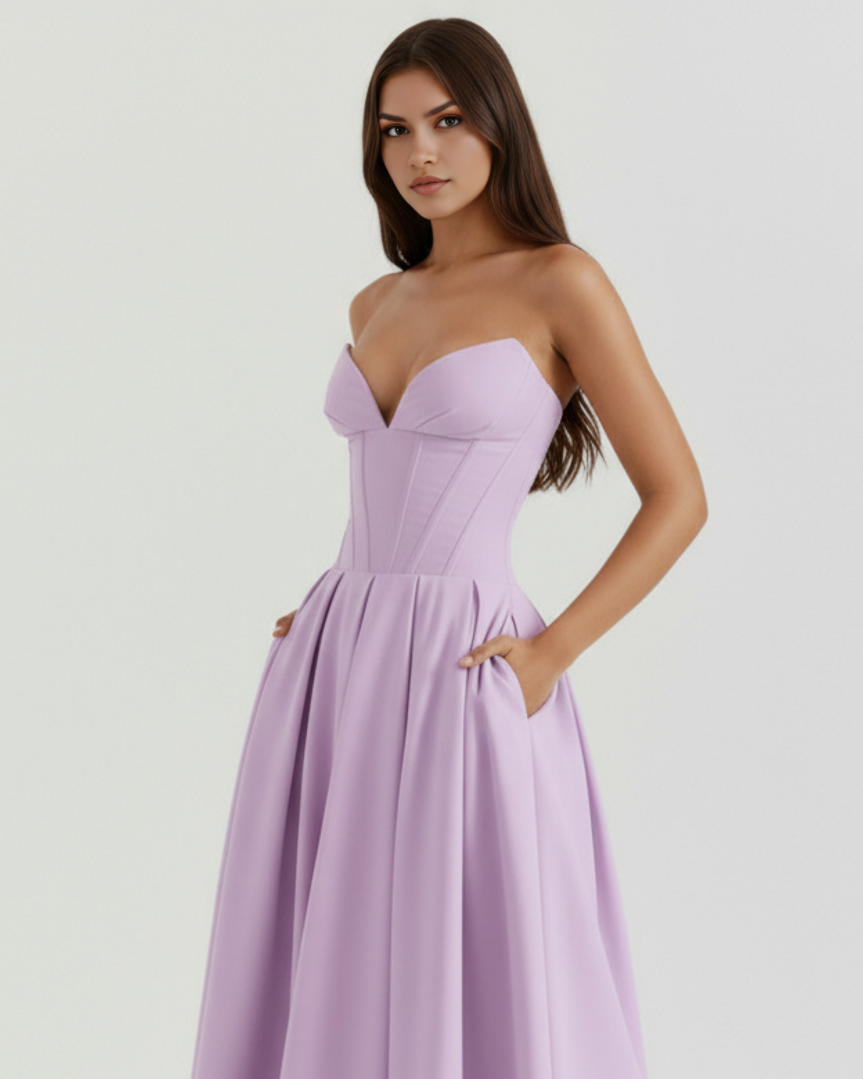 Dress | Feminine Chic Sculpted Bodice, Breathable Fabric, Special Occasions ICYBOO