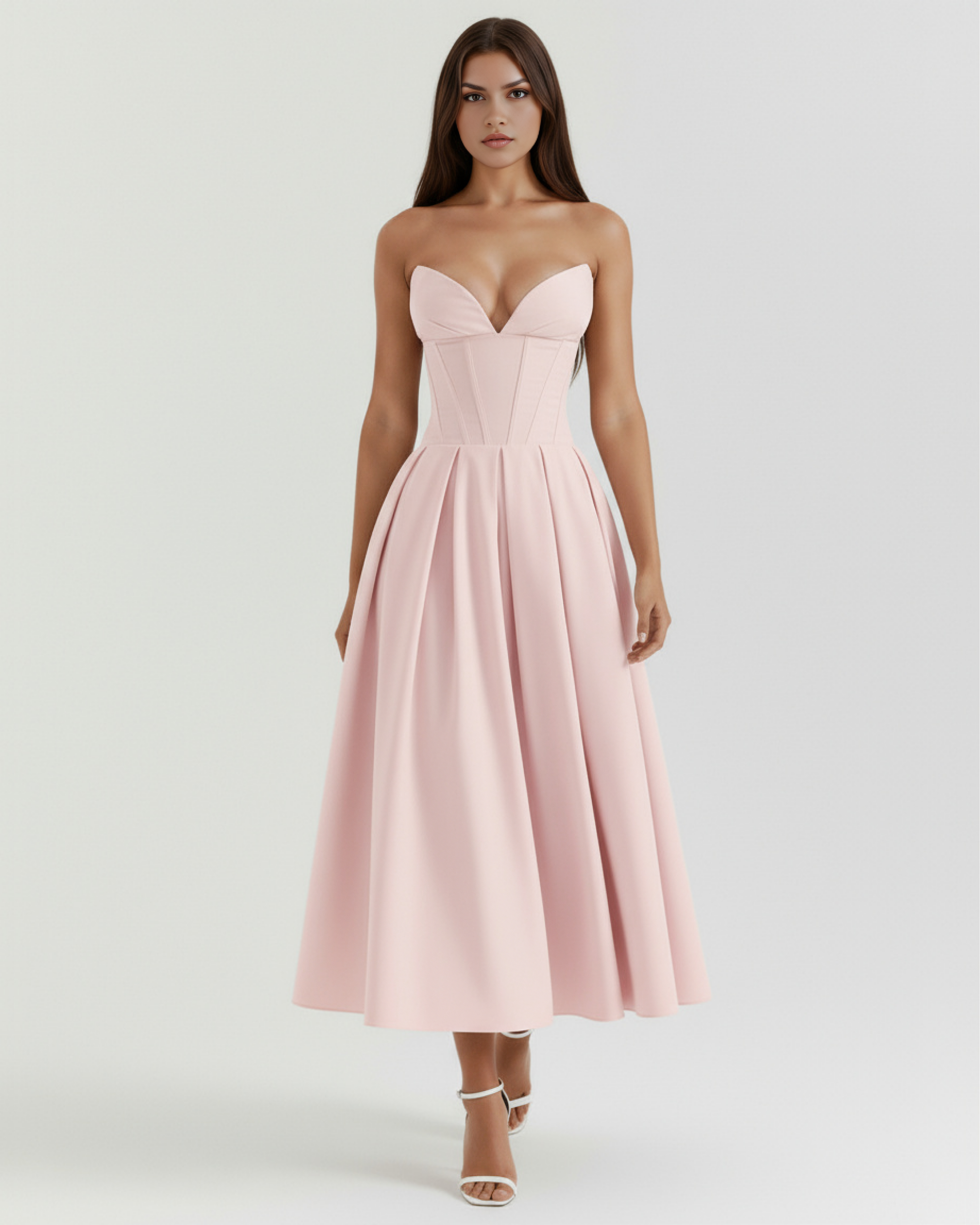 Dress | Feminine Chic Sculpted Bodice, Voluminous Skirt, Special Occasions ICYBOO