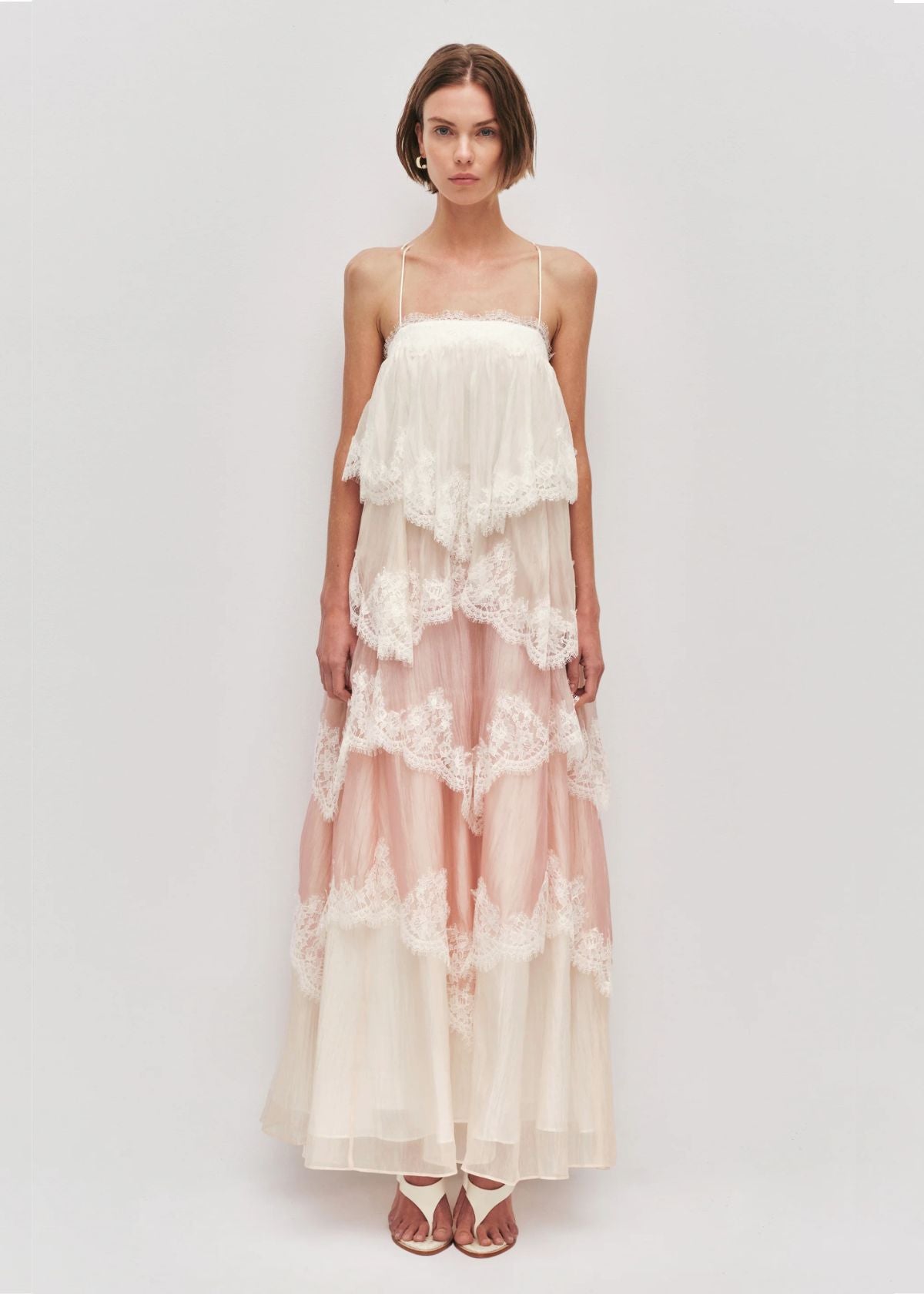 Ophelia Multi Pink Lace Gown ICYBOO