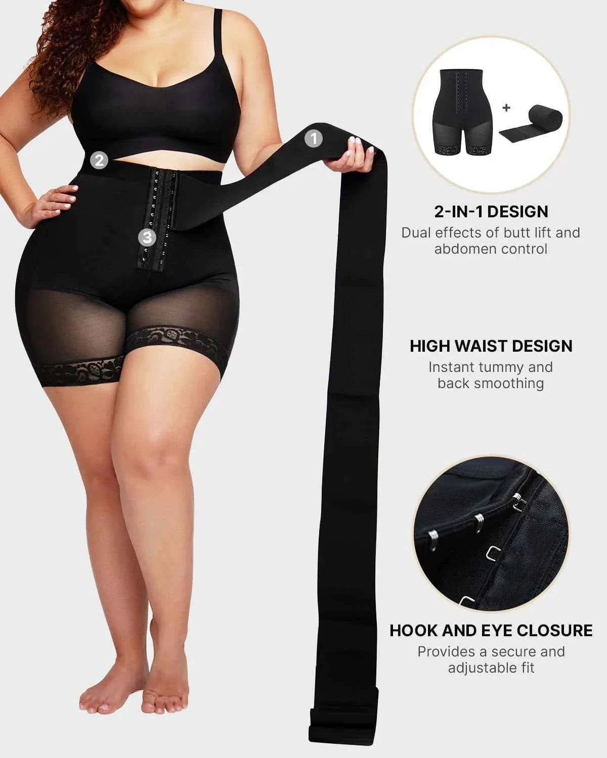 Bare Essentials High-Waisted Shaper Short - Black Booty Lift