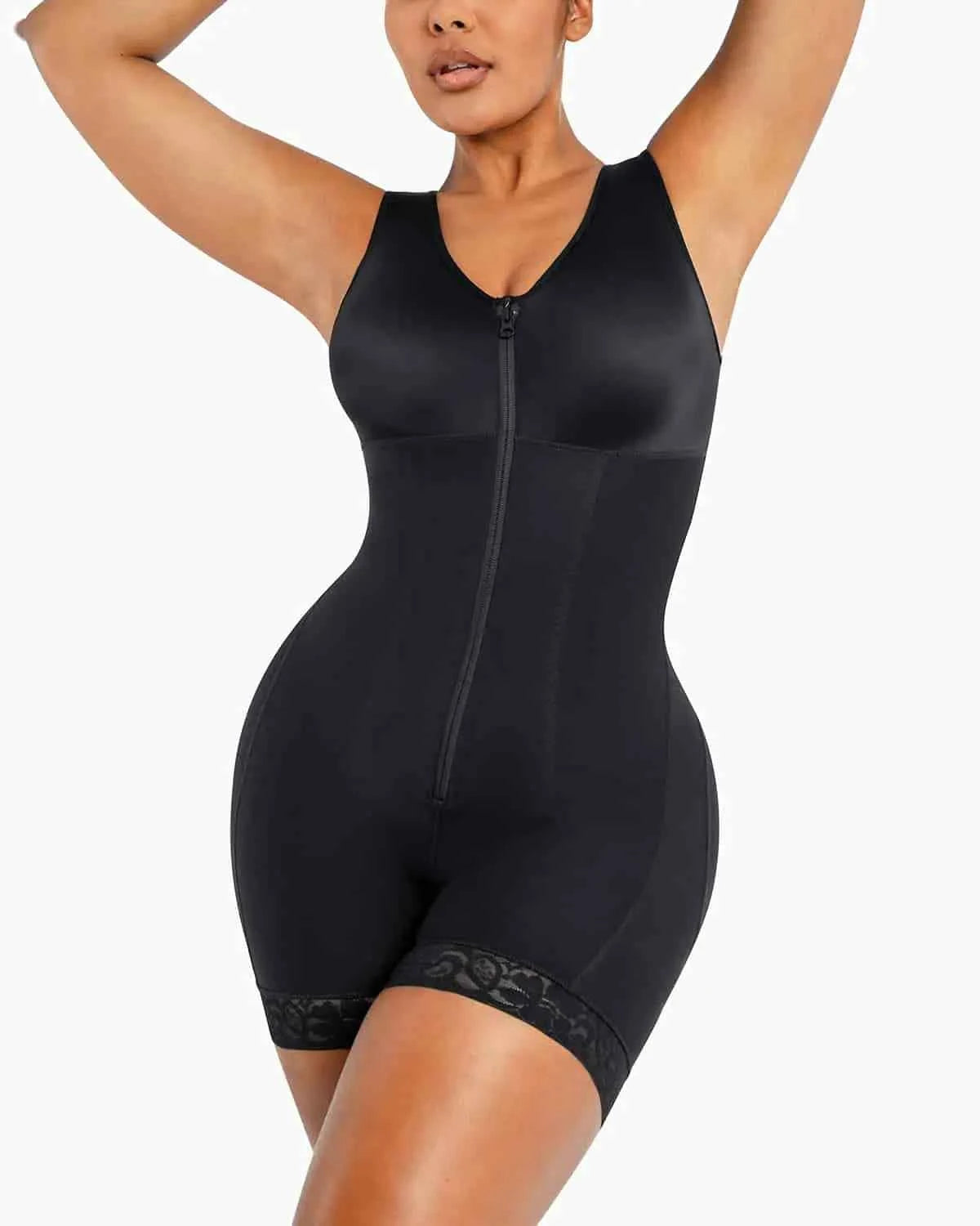 AirSlim Full Coverage Bodysuit - Black Tummy Control
