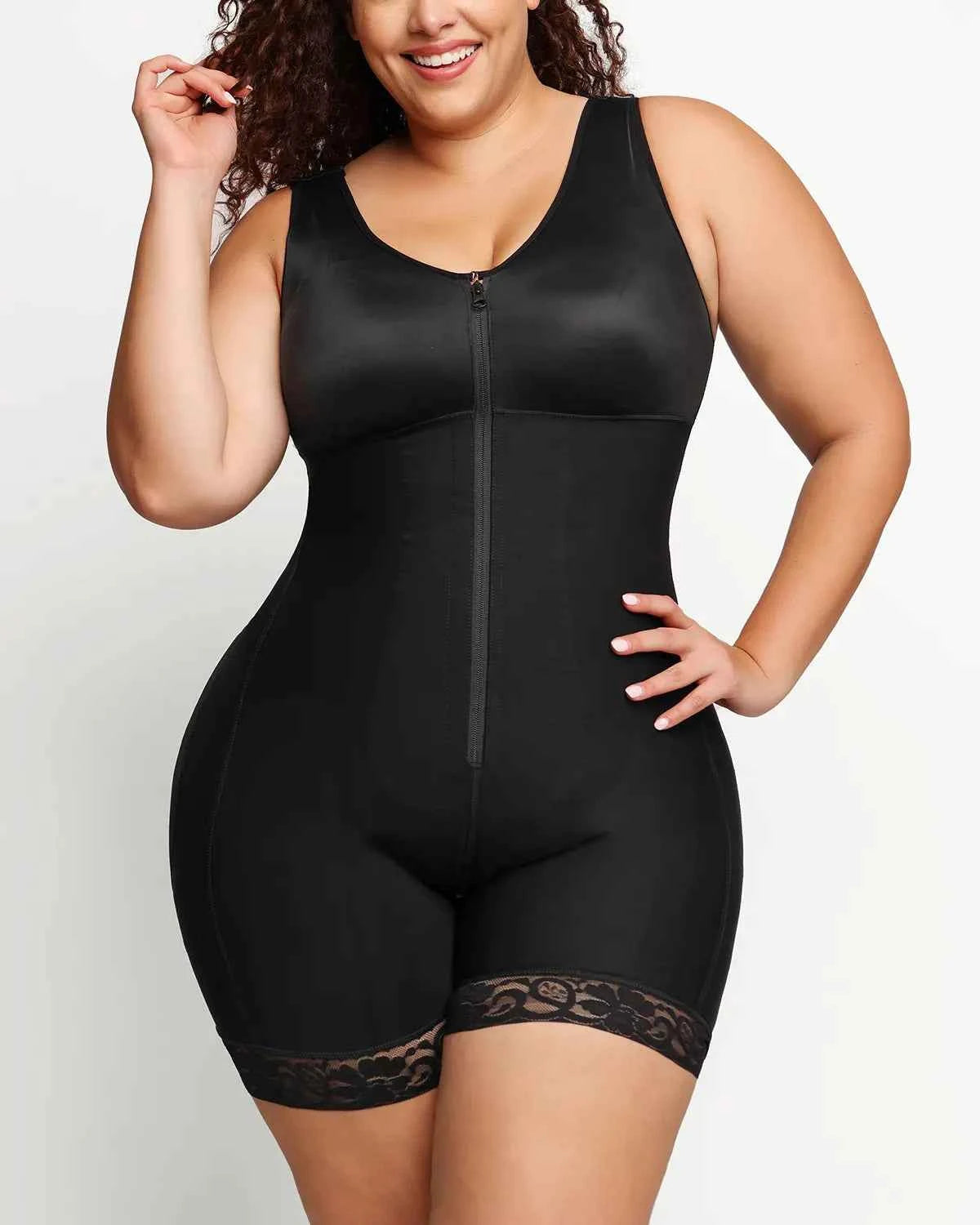 AirSlim Full Coverage Bodysuit - Black Tummy Control