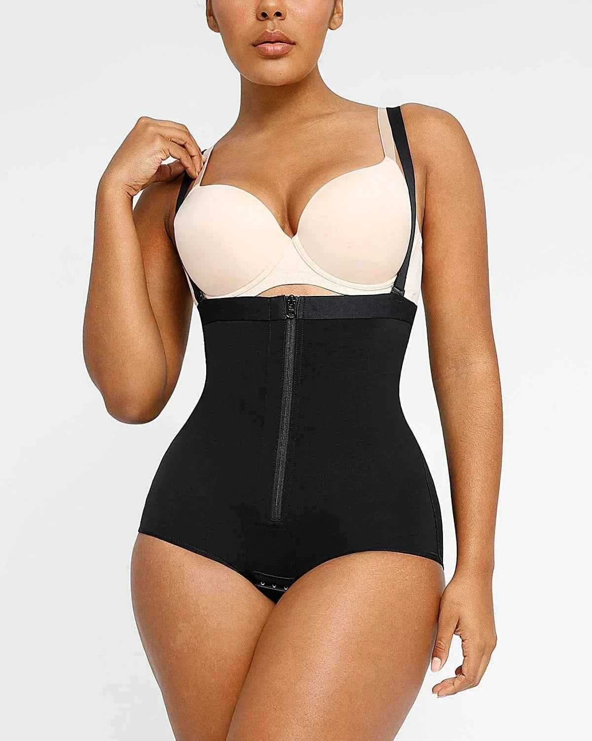 Bare Essentials High-Waisted Brief - Black Adjustable Straps