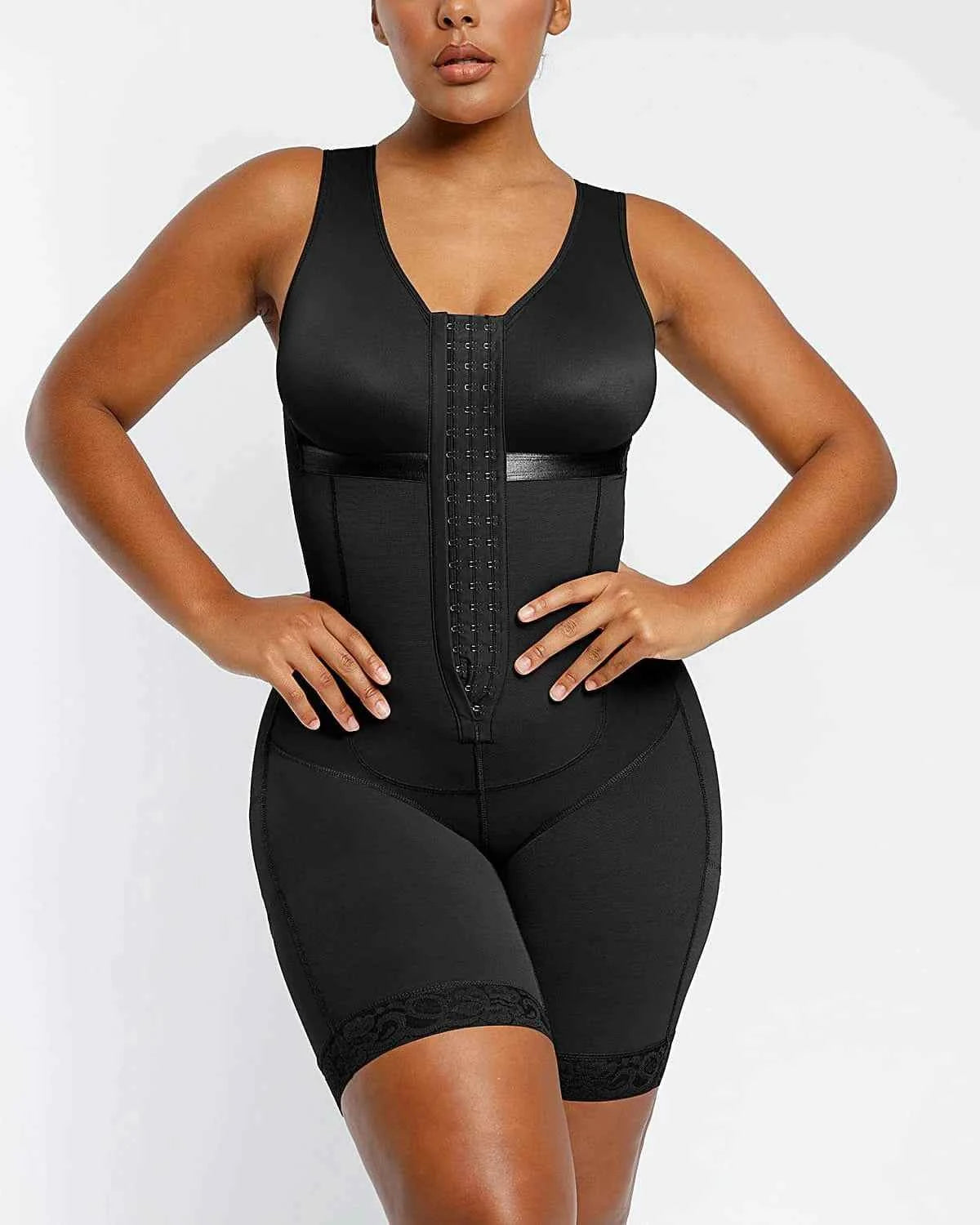 Smart Recovery Maxi Bodysuit - Black Lace Compression