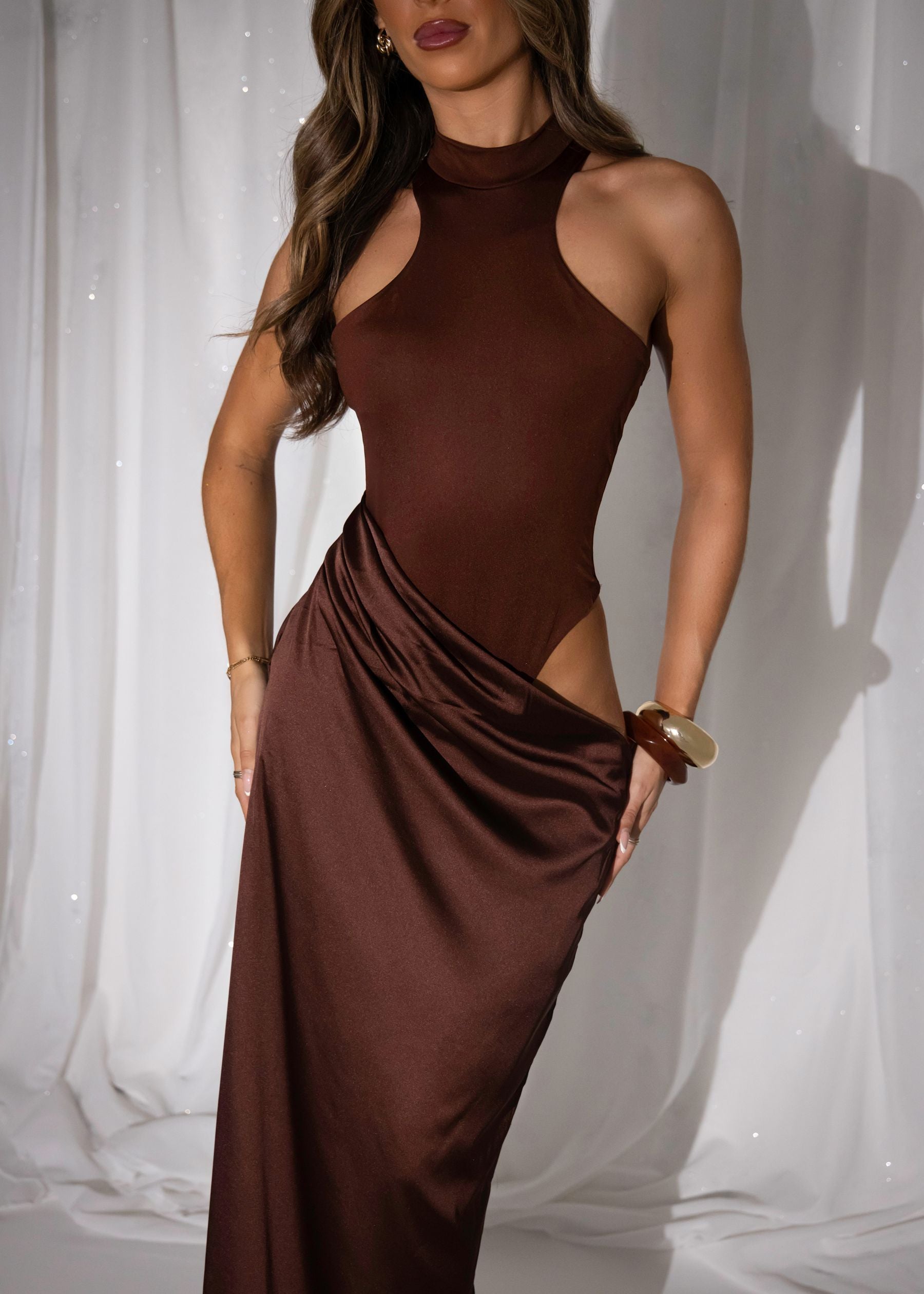 Back To You Maxi Dress - Brown ICYBOO