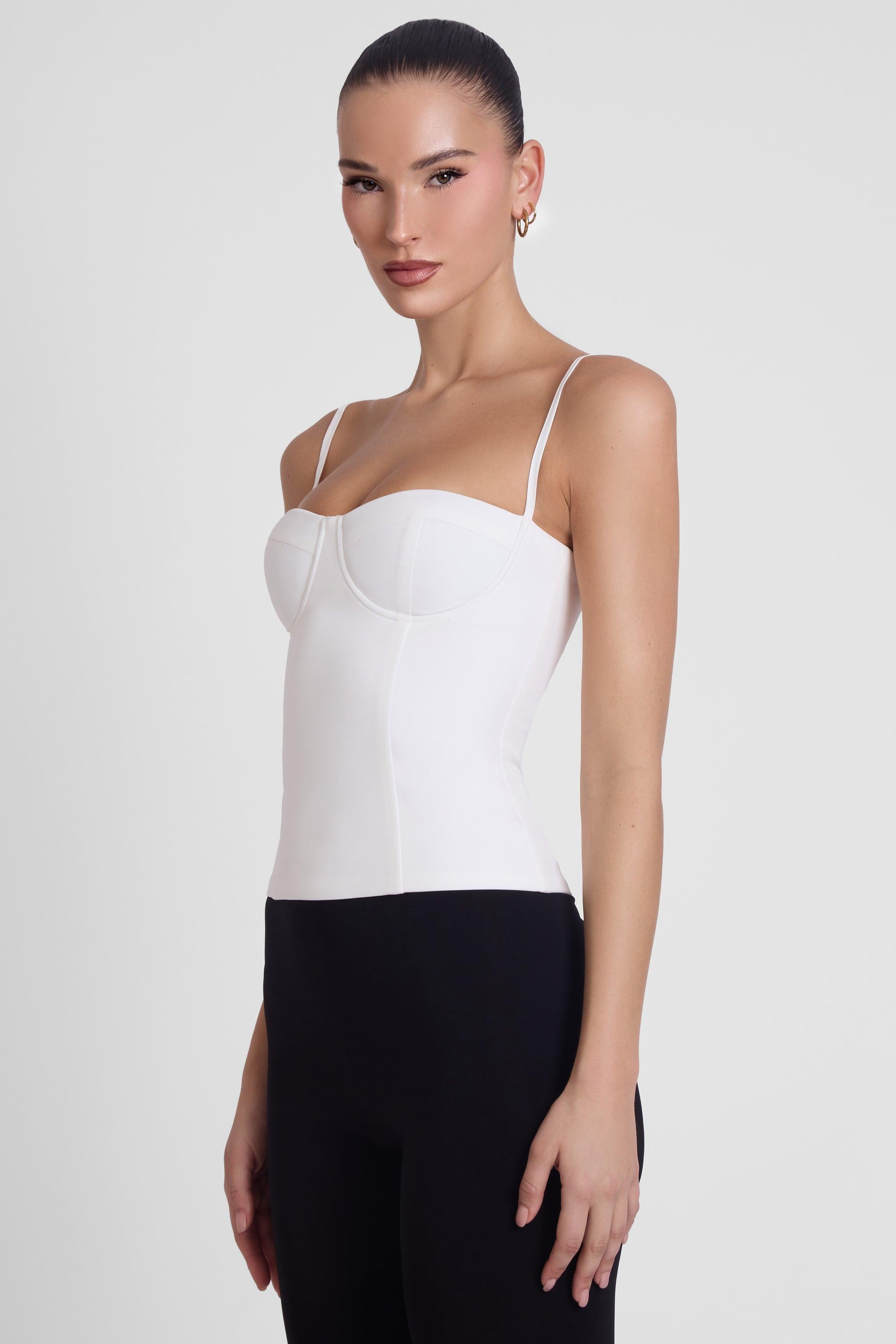 White Bali Bustier Corset Top ICYBOO