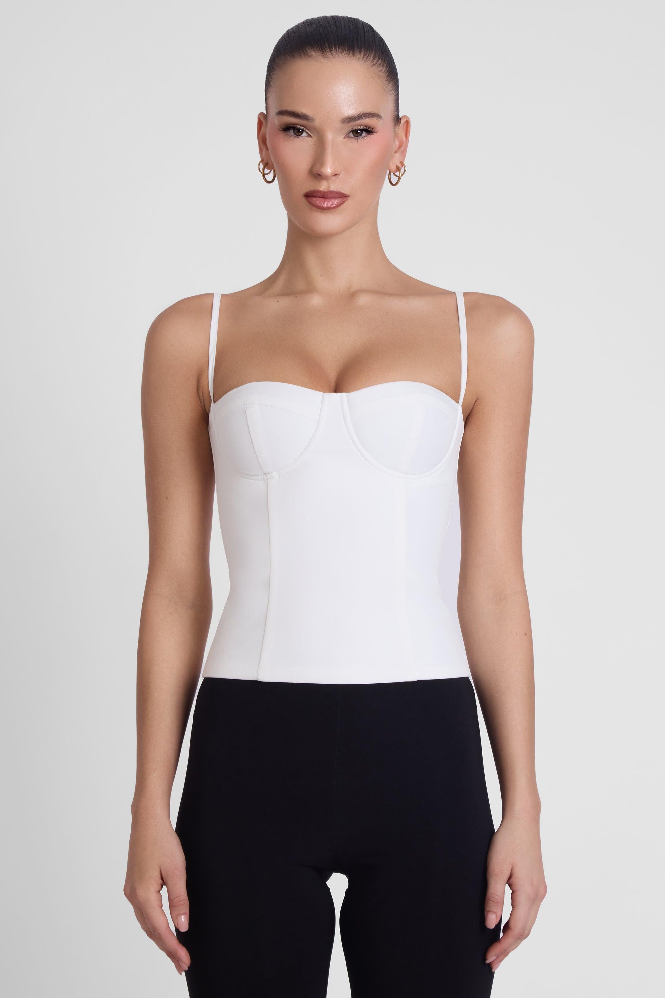 White Bali Bustier Corset Top ICYBOO