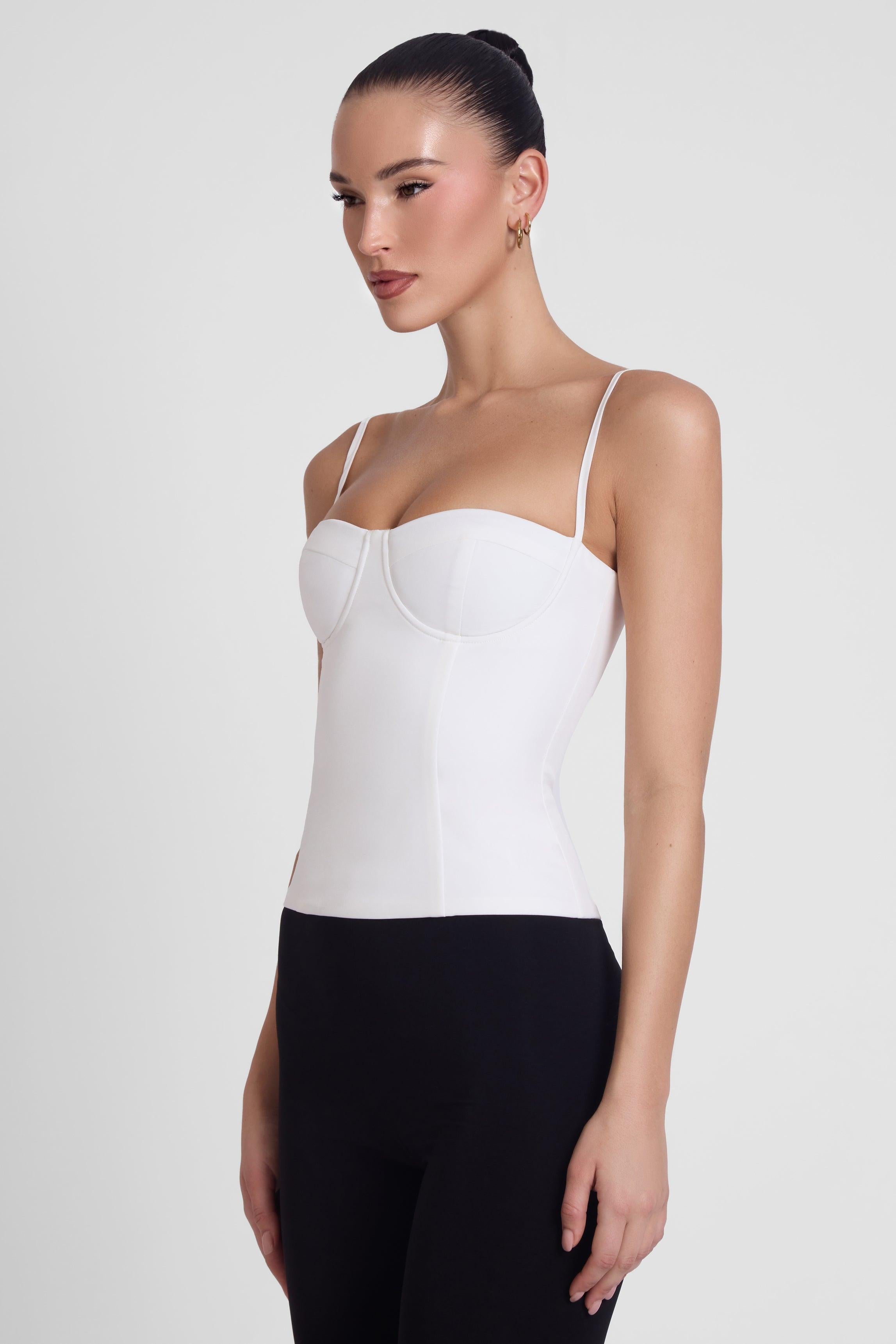 White Bali Bustier Corset Top ICYBOO