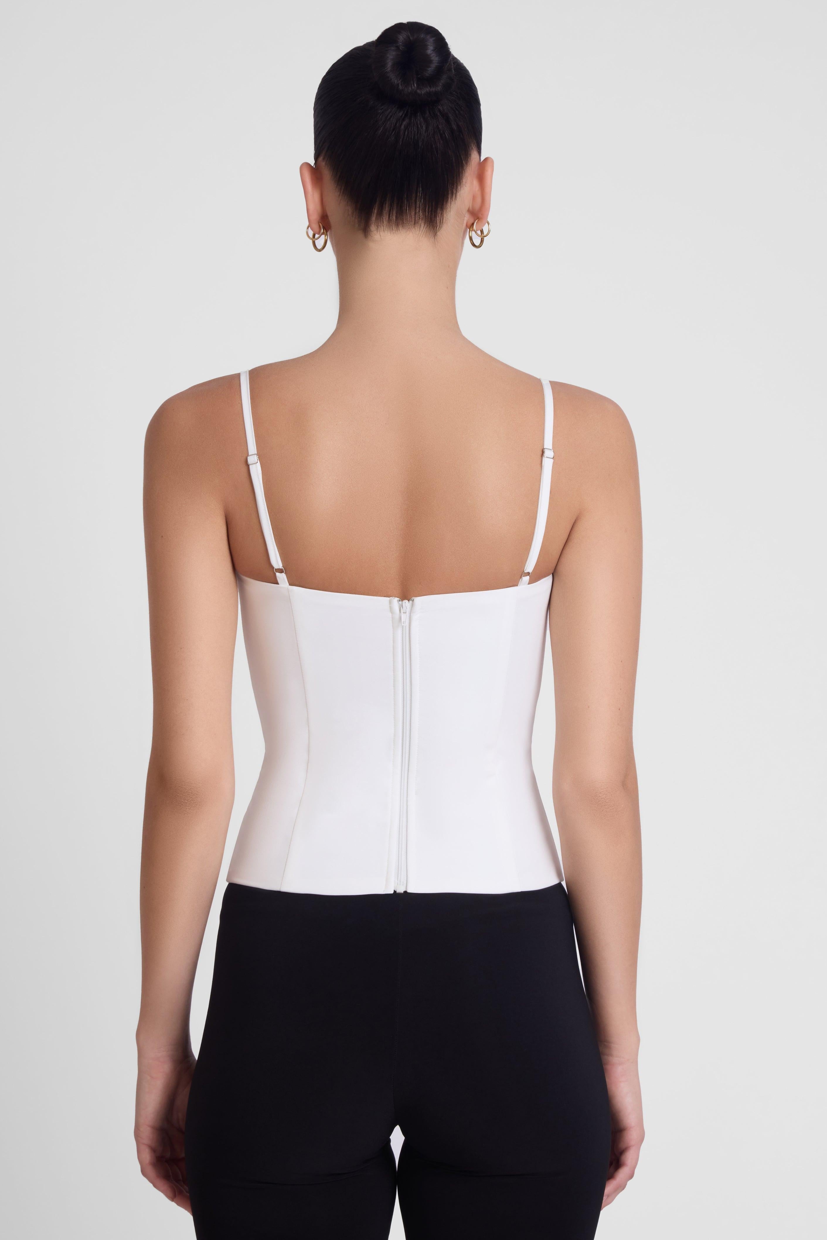 White Bali Bustier Corset Top ICYBOO