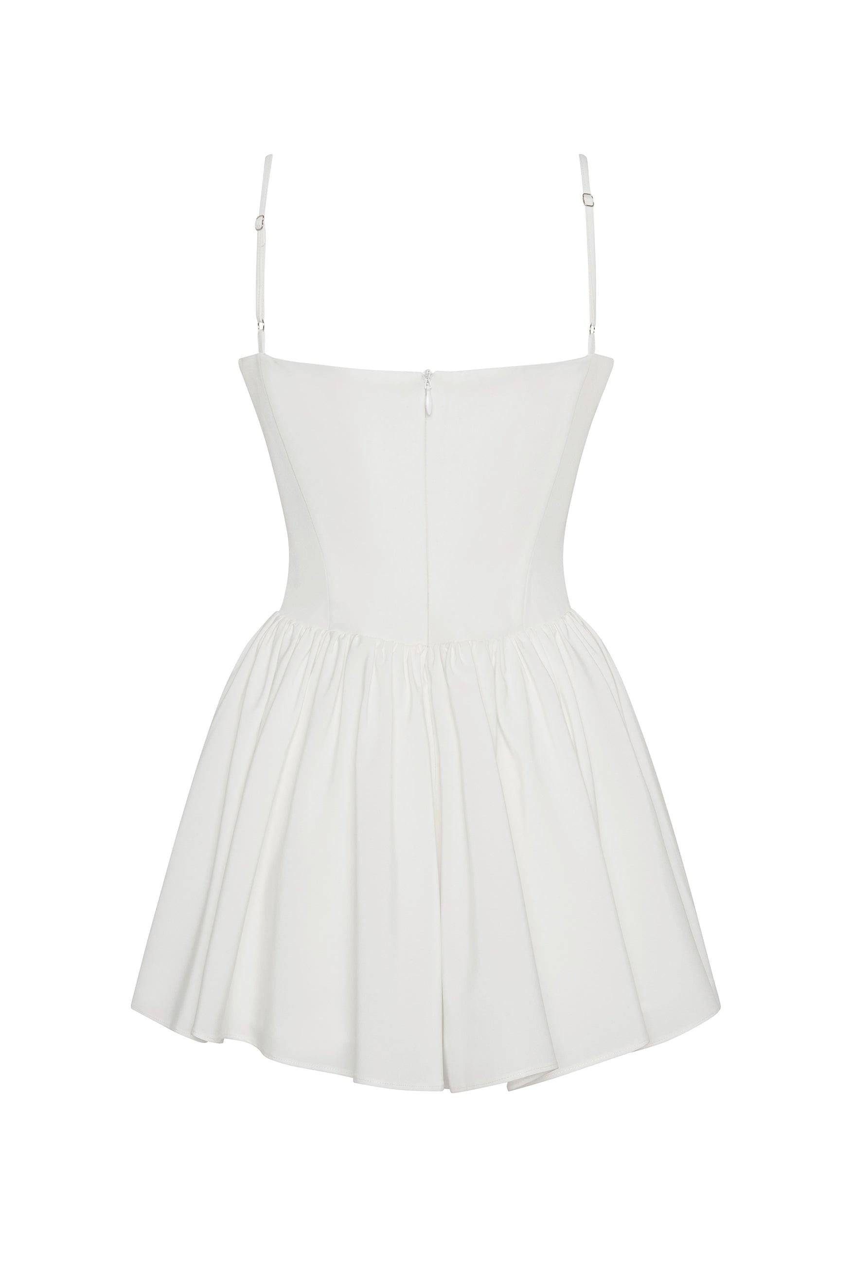 White Bellini Bustier Mini Dress ICYBOO