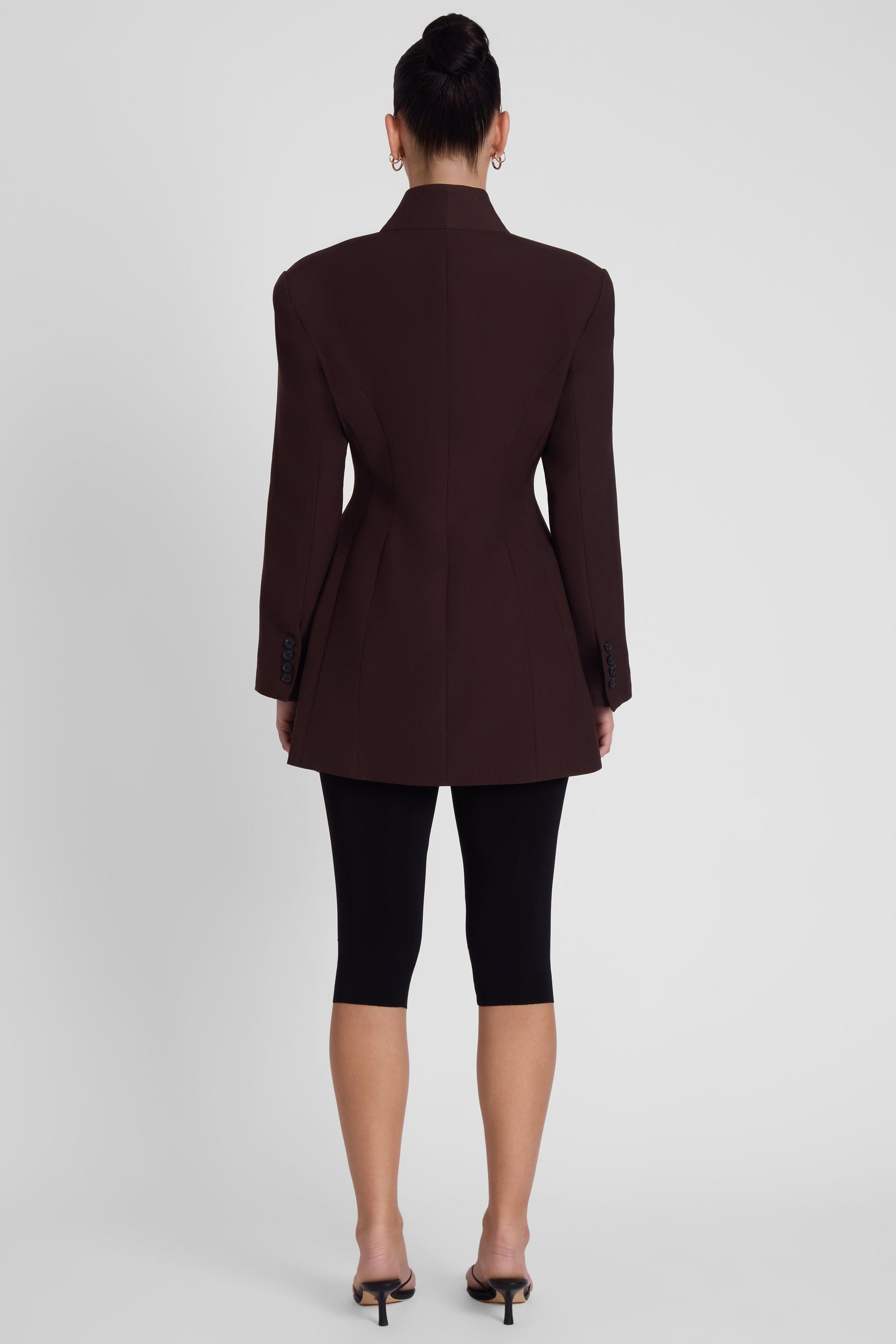 Cairo Belted Hourglass Coat - Rich Chocolate Brown ICYBOO