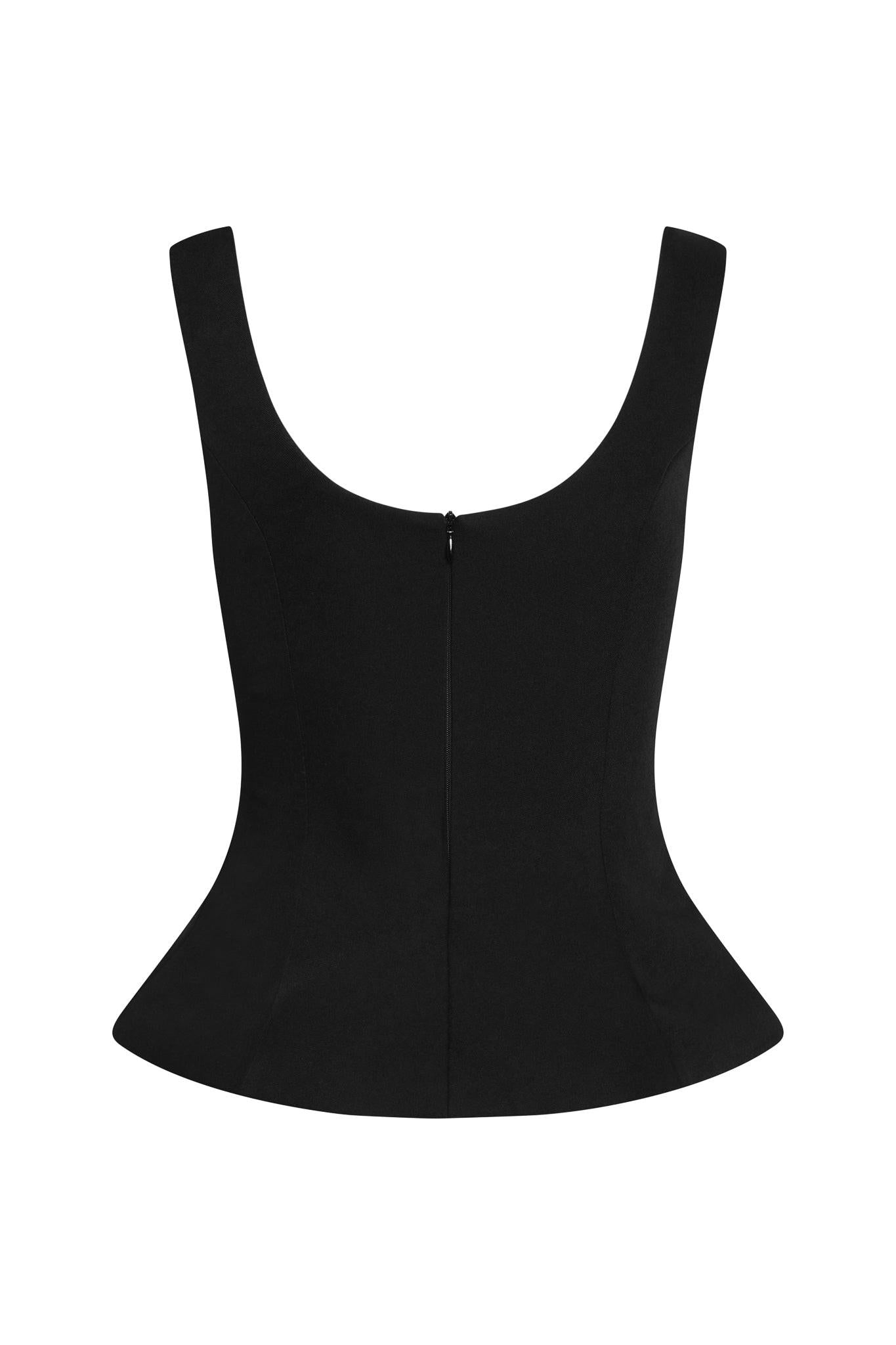 Calesia Black Contour Bustier Top ICYBOO