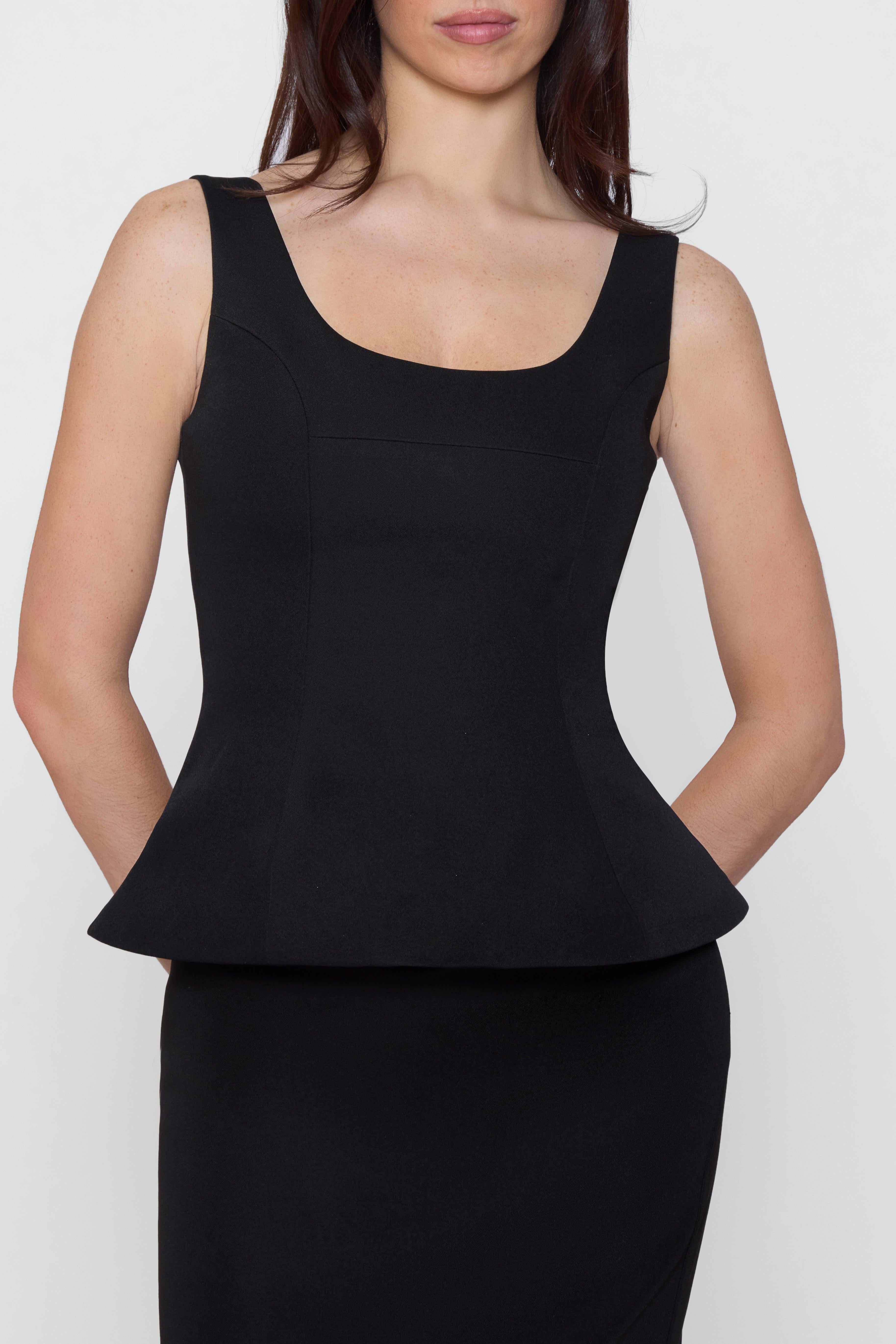 Calesia Black Contour Bustier Top ICYBOO