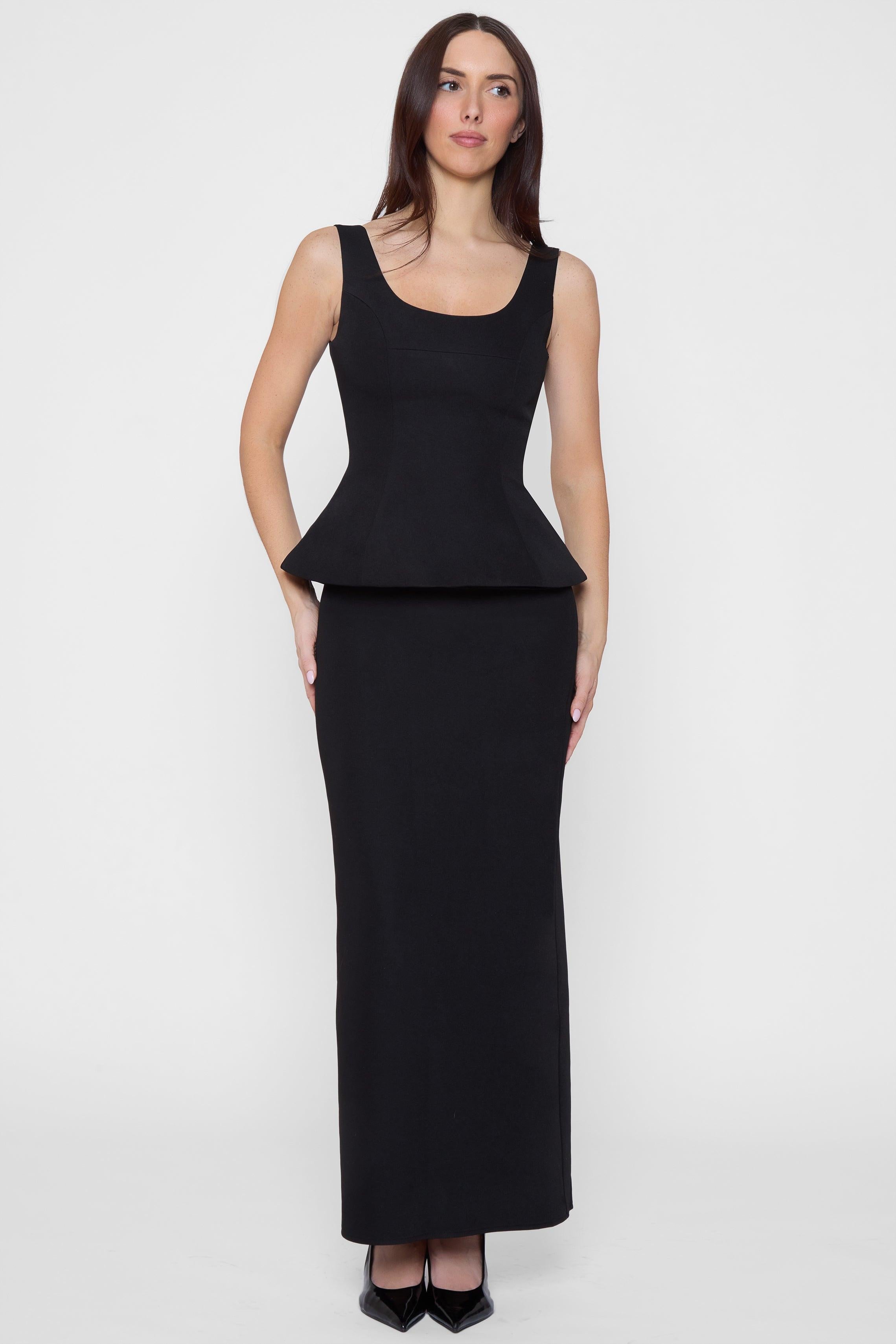 Calesia Black Contour Bustier Top ICYBOO