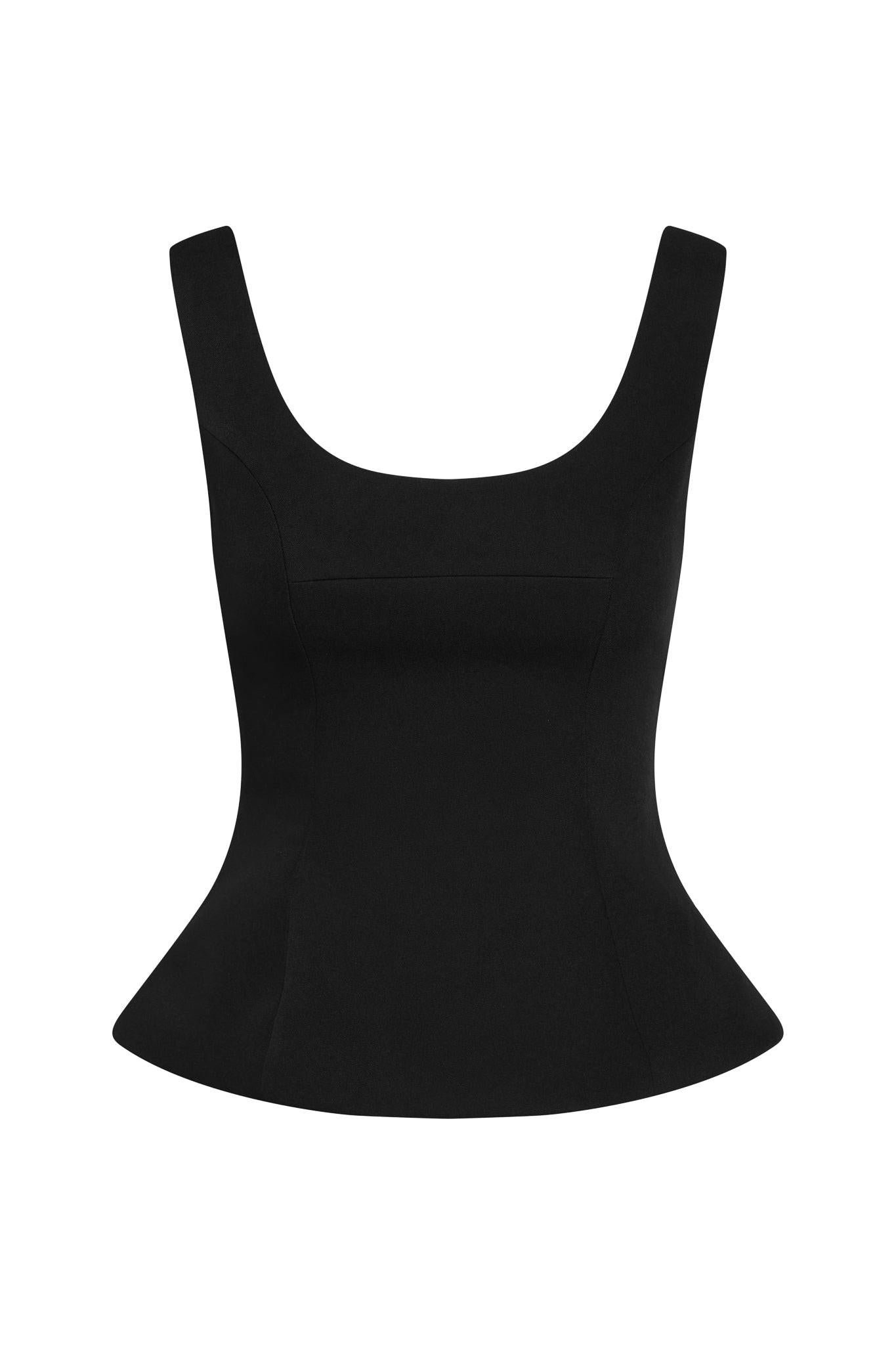 Calesia Black Contour Bustier Top ICYBOO