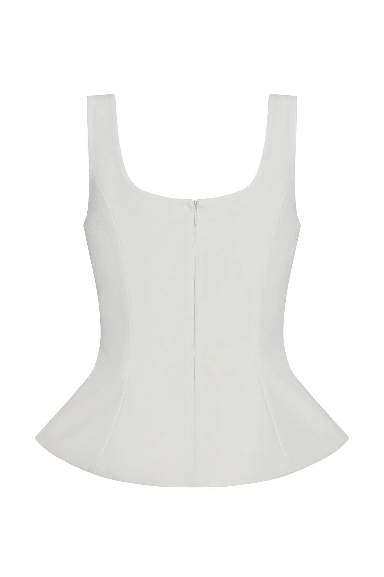 Calesia White Contour Bustier Top ICYBOO