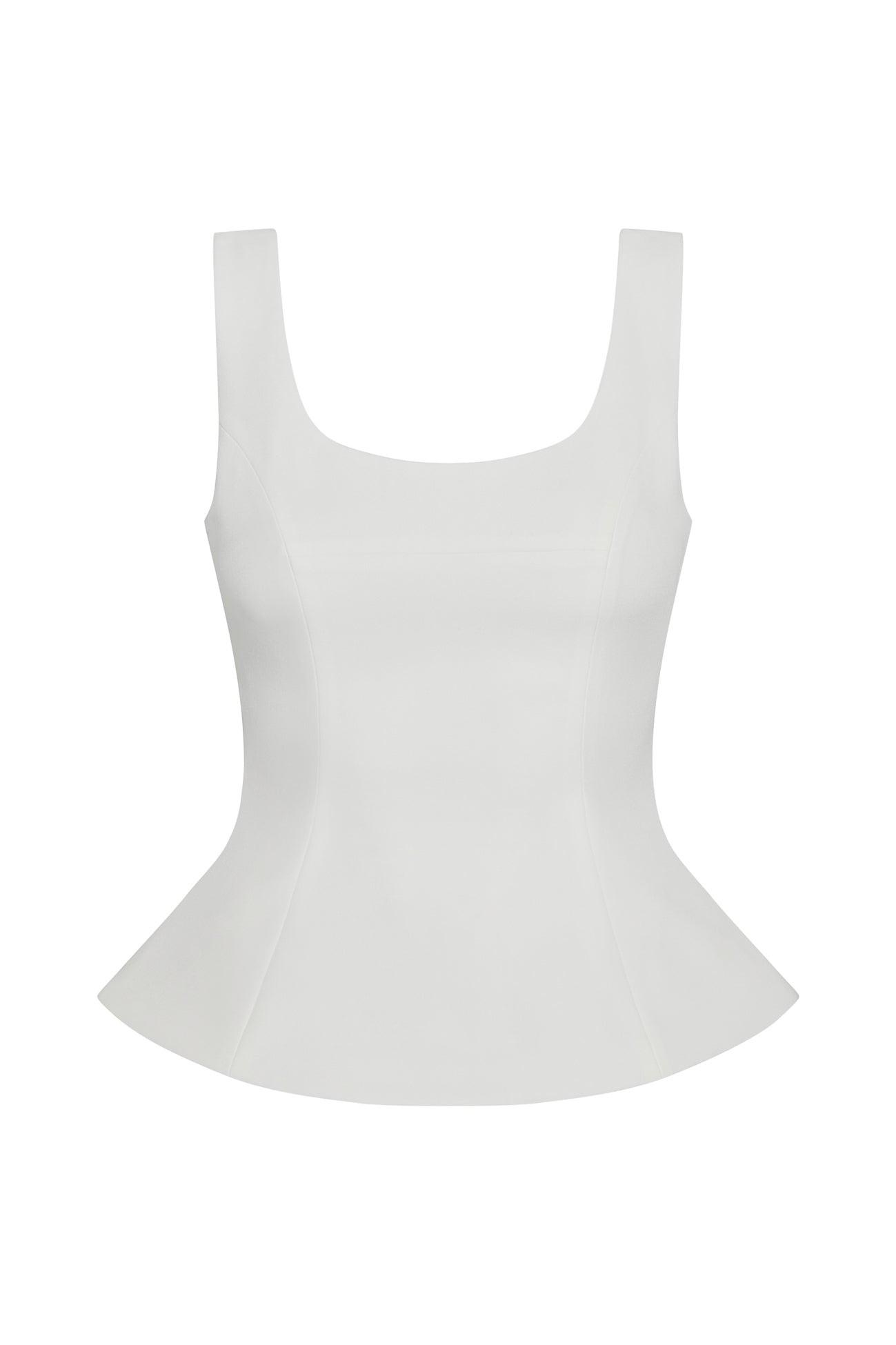 Calesia White Contour Bustier Top ICYBOO