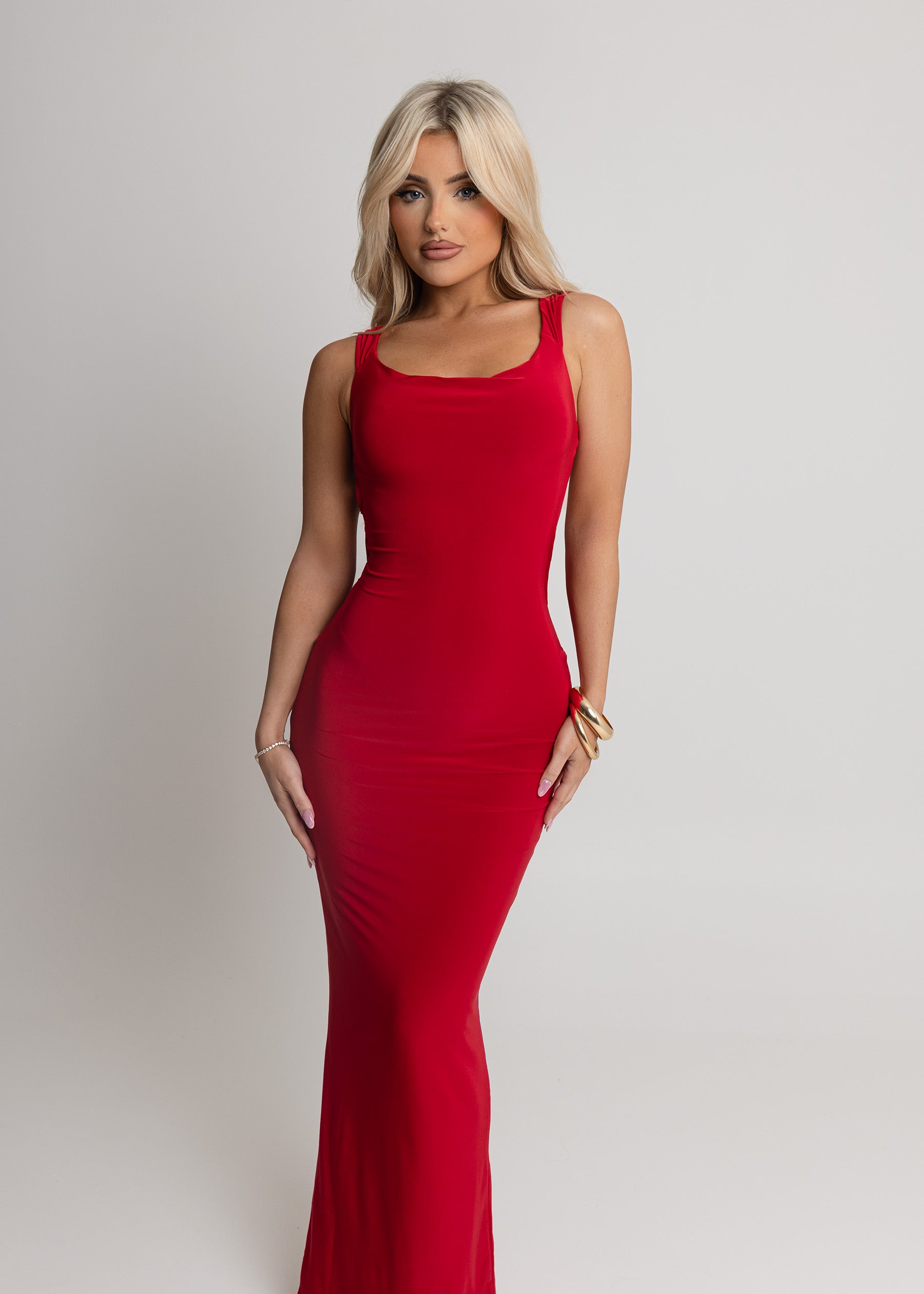 Devoted Love Bow Maxi Dress - Red ICYBOO