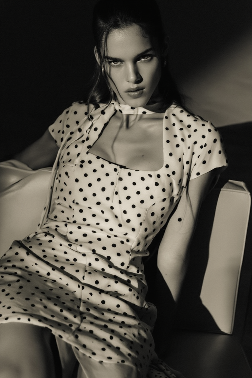 Grace Polka Charm Mini Dress ICYBOO