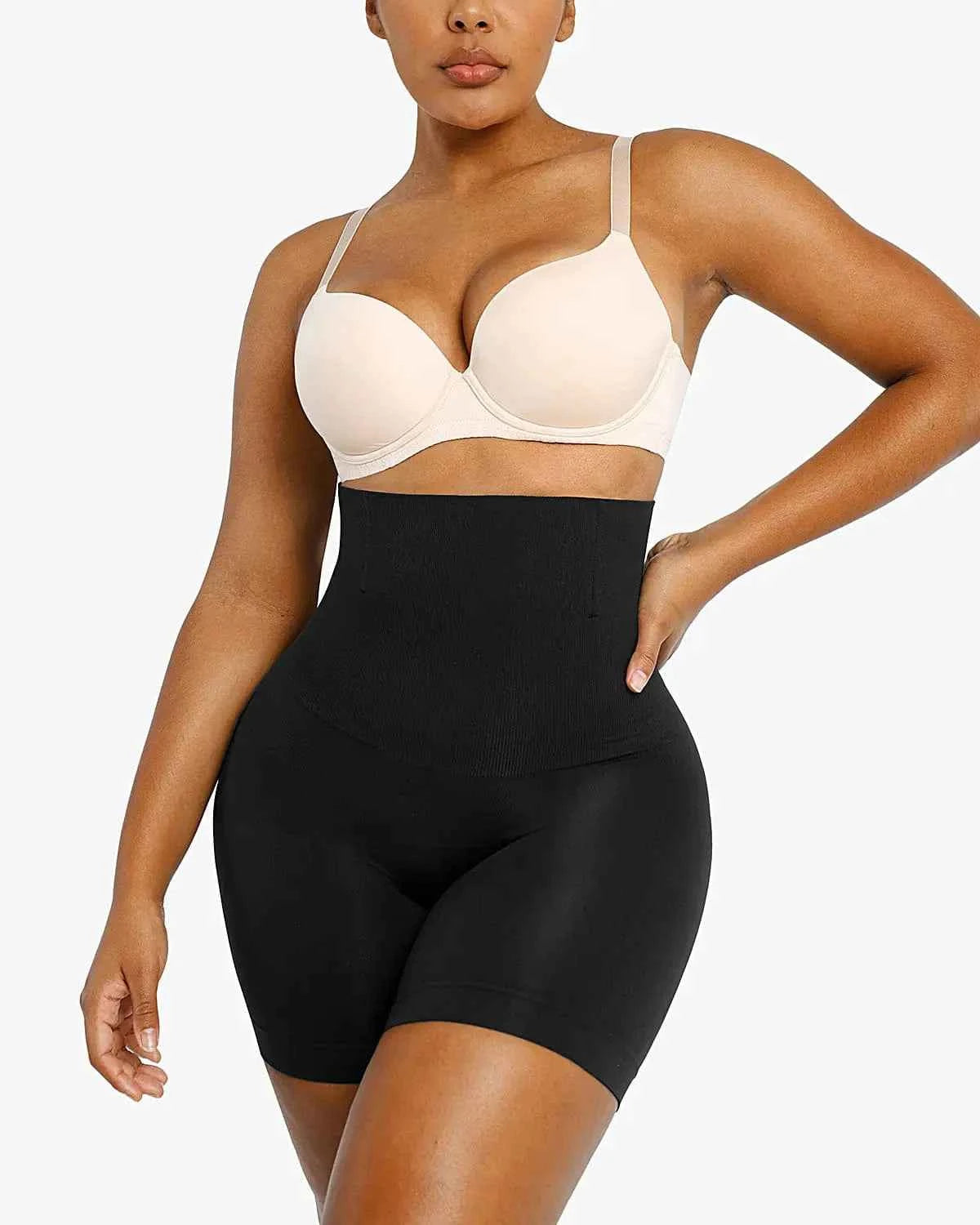 Bare Essentials Eco Seamless Thong - Black High Waist
