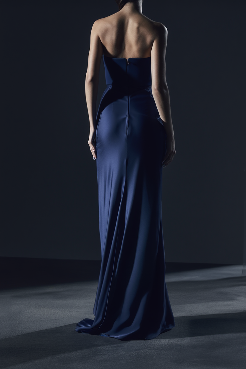 Mary Angela Maxi Gown in NavyBlue ICYBOO